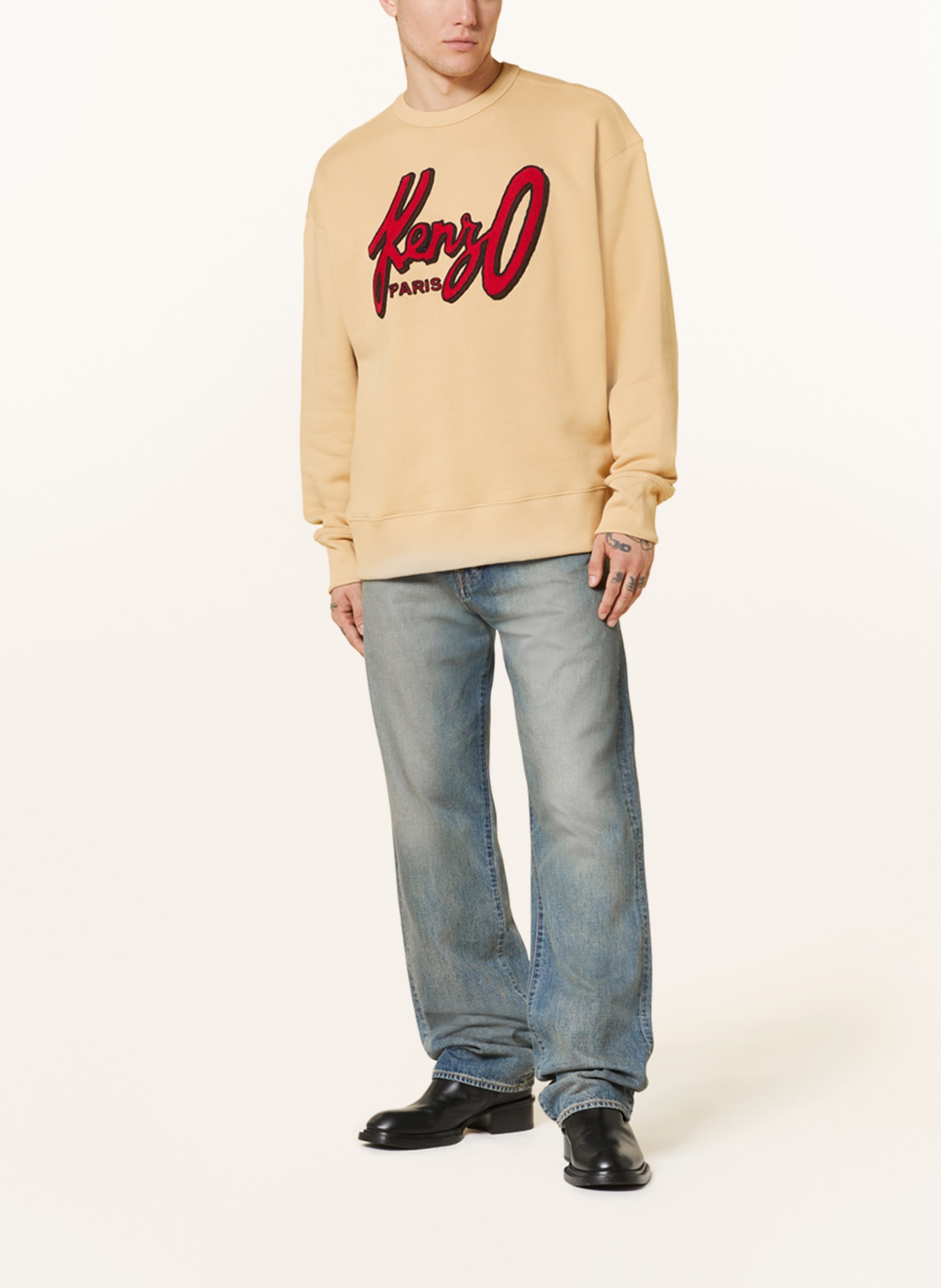 KENZO Oversized-Sweatshirt, Farbe: HELLBRAUN/ ROT (Bild 2)