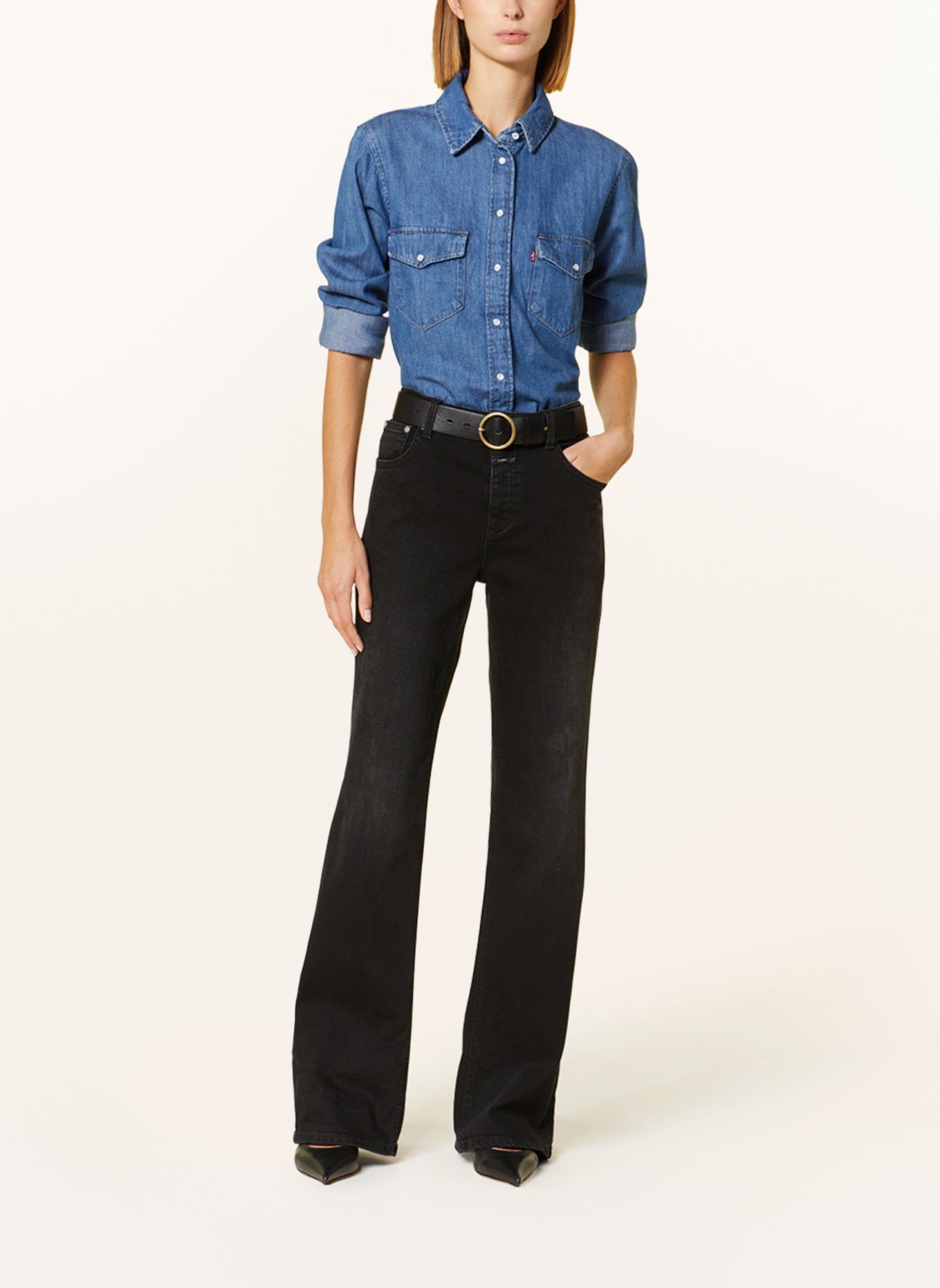 CLOSED Bootcut jeans GILLAN, Color: DGY DARK GREY (Image 2)