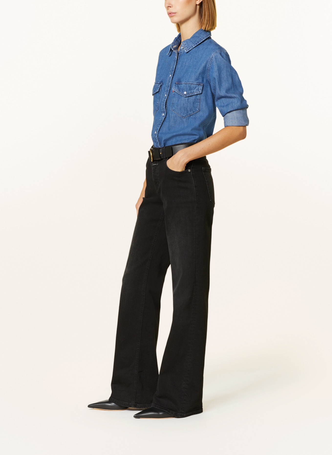 CLOSED Bootcut jeans GILLAN, Color: DGY DARK GREY (Image 4)