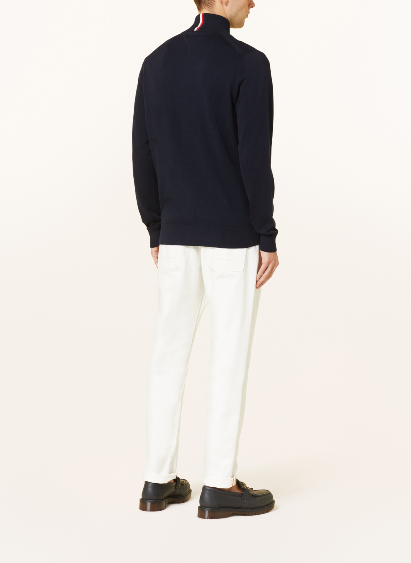 TOMMY HILFIGER Strickjacke: DUNKELBLAU