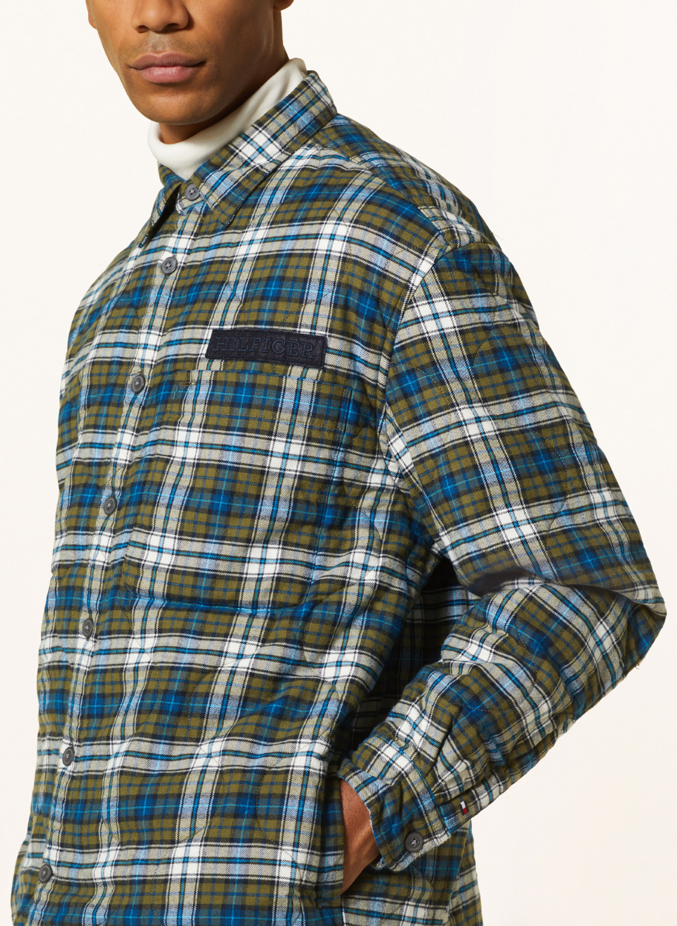 TOMMY HILFIGER Overshirt, Color: BLUE/ WHITE/ GREEN (Image 4)