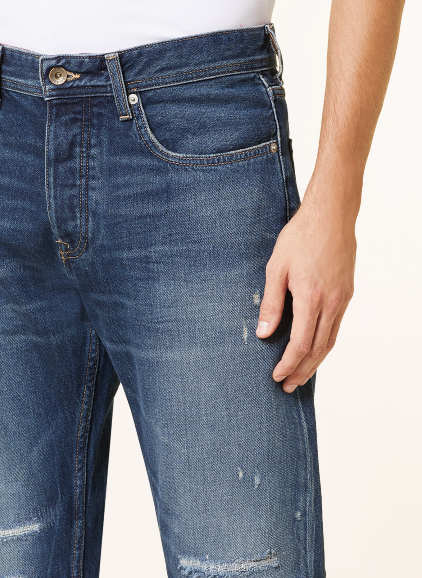 TOMMY HILFIGER Destroyed Jeans MERCER Regular Fit, Farbe: 1BQ Four Years North (Bild 5)