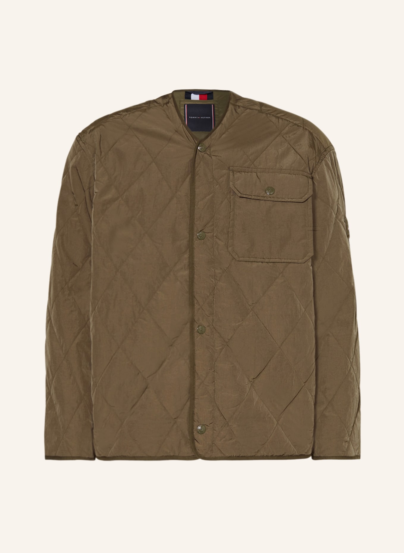 TOMMY HILFIGER Quilted jacket, Color: OLIVE (Image 1)
