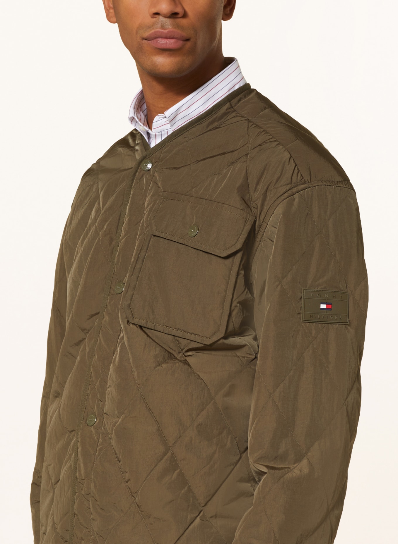 TOMMY HILFIGER Quilted jacket, Color: OLIVE (Image 4)