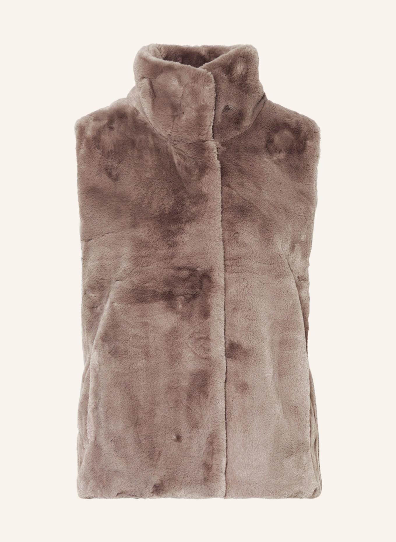 RINO & PELLE Faux fur vest LISON, Color: TAUPE (Image 1)
