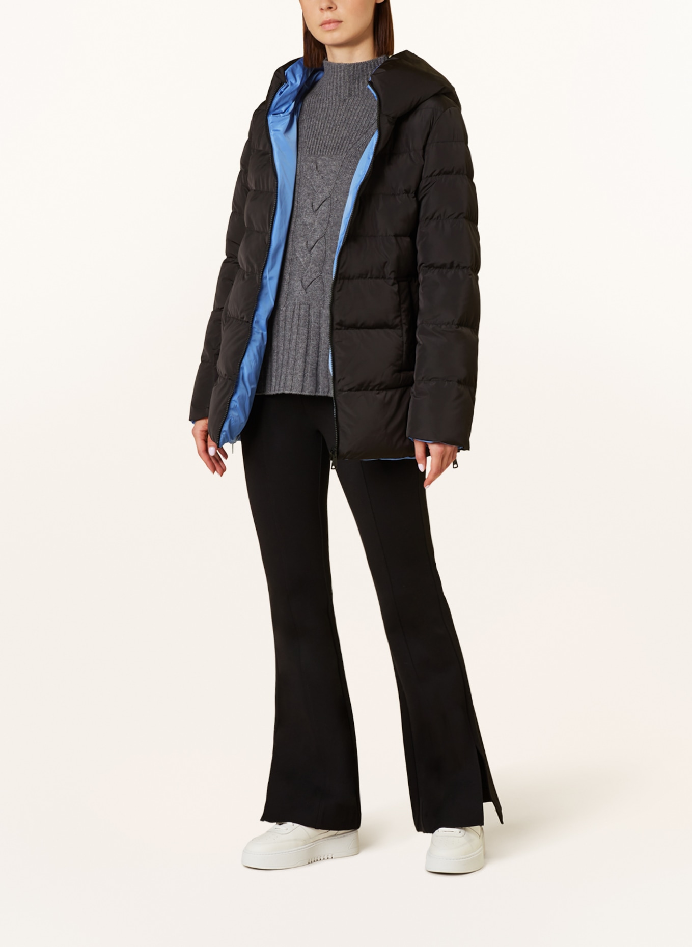 RINO & PELLE Quilted jacket JOLANDA reversible, Color: BLUE/ BLACK (Image 3)