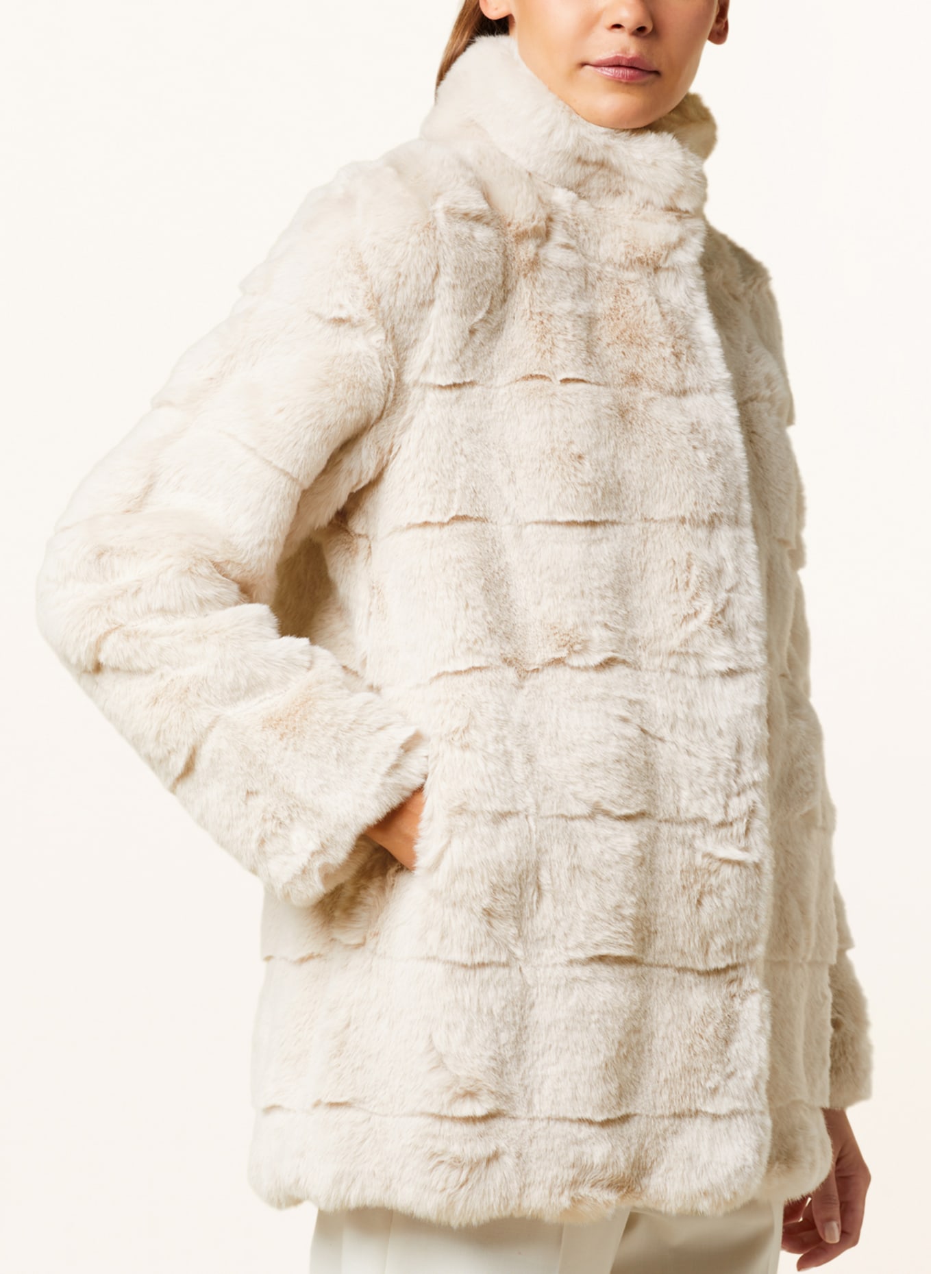 RINO & PELLE Faux fur jacket, Color: BEIGE (Image 4)