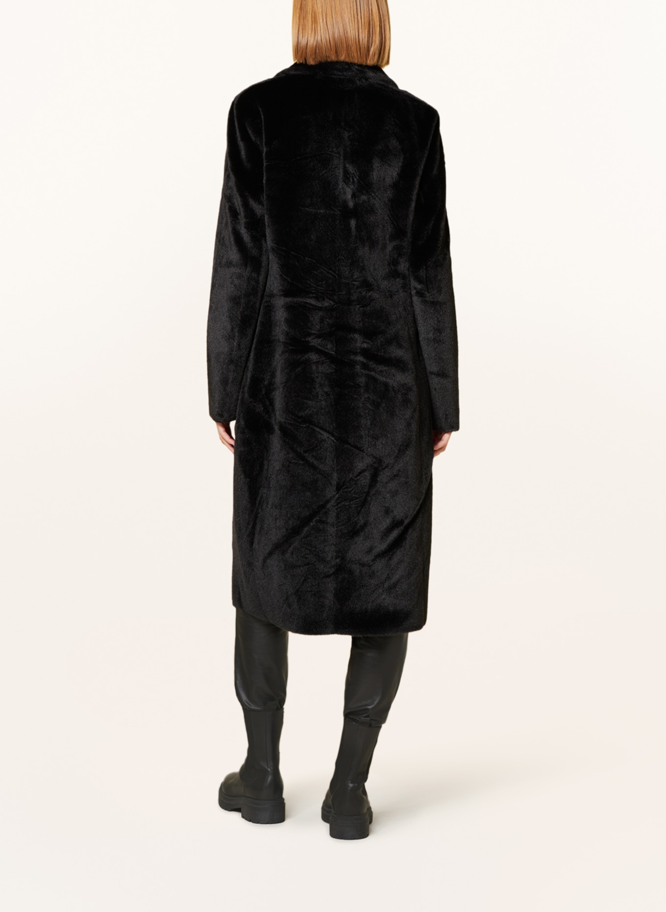 RINO & PELLE Kabát SAAMI z umělé kožešiny, Barva: ČERNÁ (Obrázek 3)