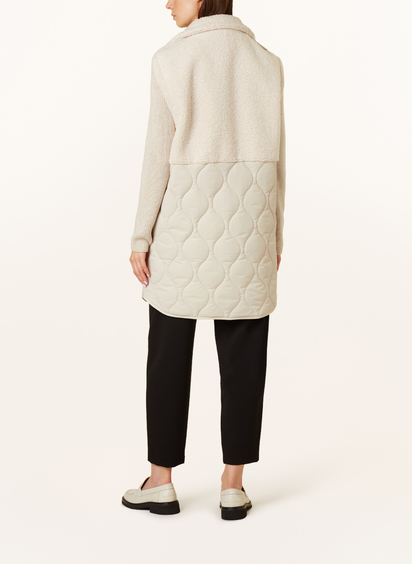 RINO & PELLE Quilted jacket in mixed materials, Color: LIGHT GRAY (Image 3)