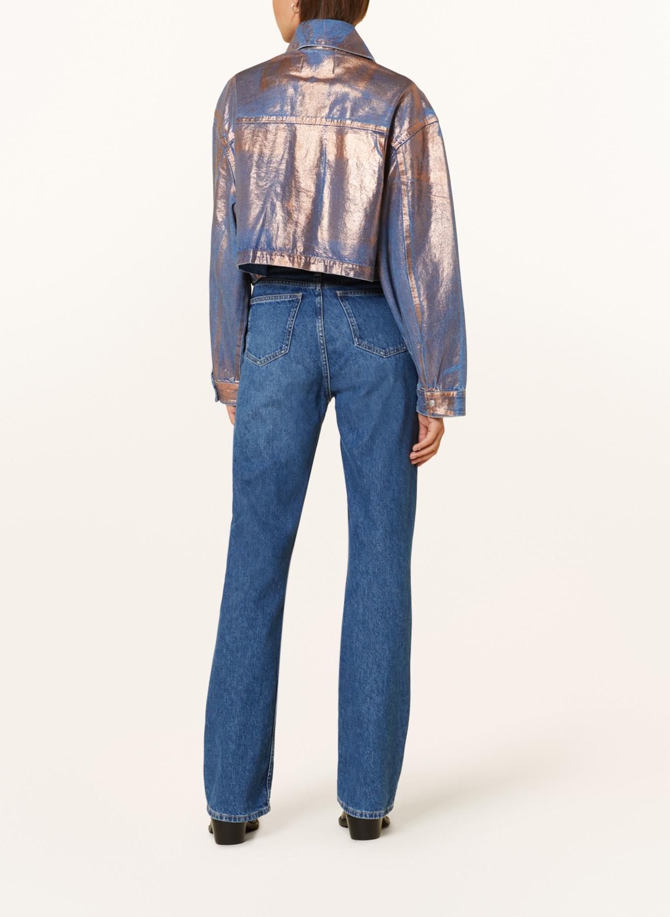 Calvin Klein Jeans Jeansjacke, Farbe: HELLBLAU/ HELLORANGE (Bild 3)
