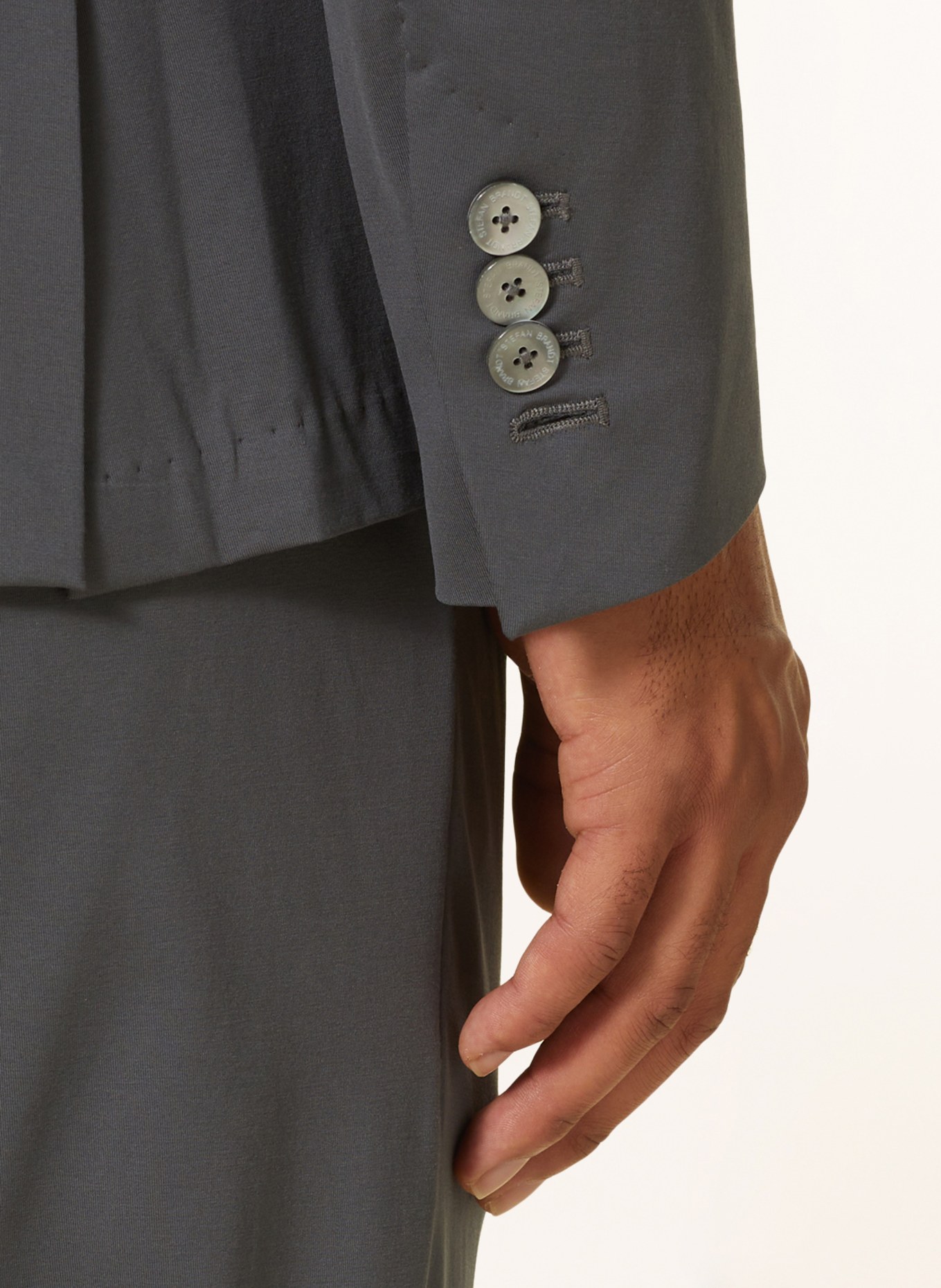 Stefan Brandt Jersey jacket ADRIAN SUPER extra slim fit, Color: GRAY (Image 6)