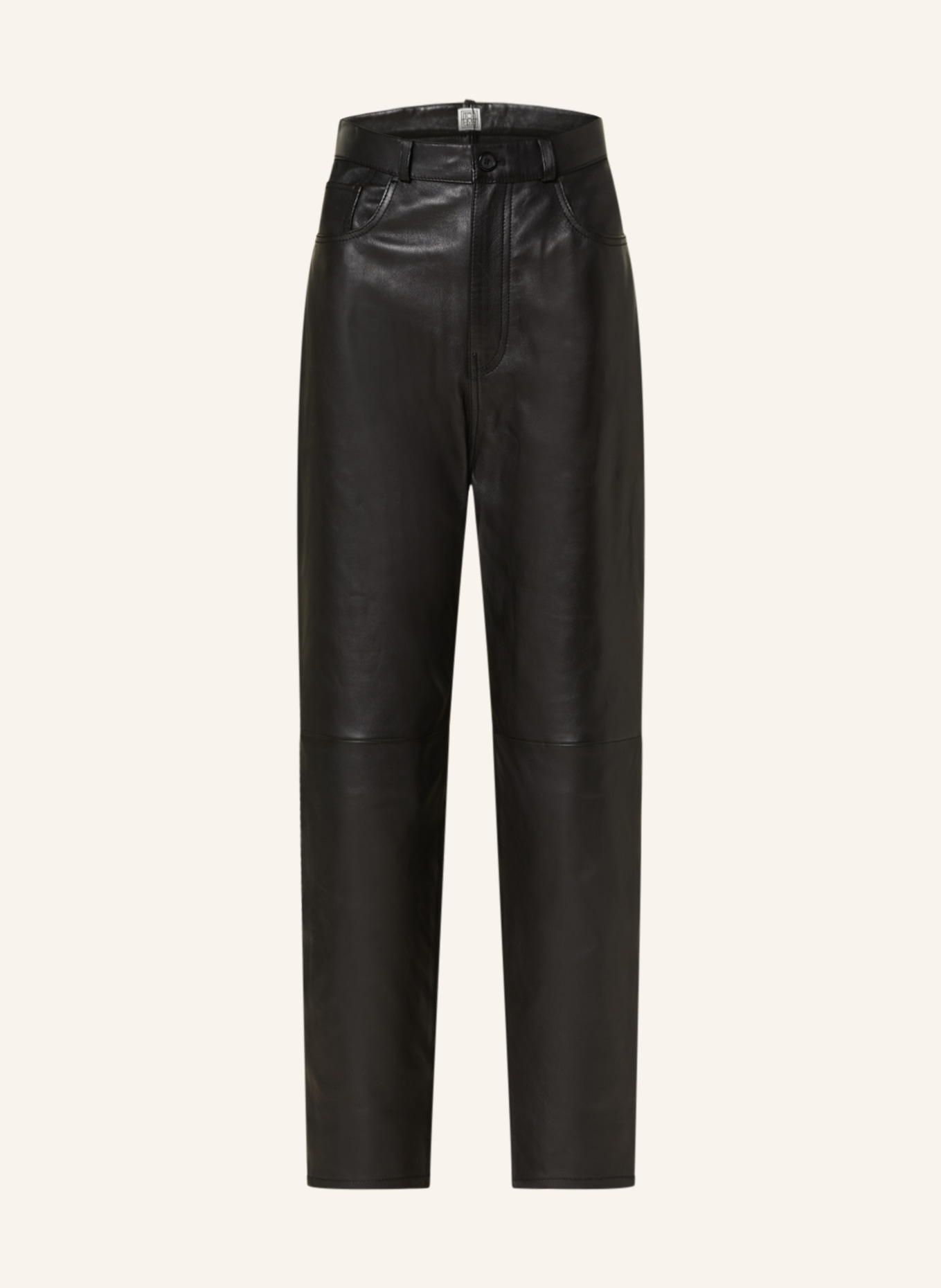 TOTEME 7/8 trousers made of leather, Color: BLACK (Image 1)