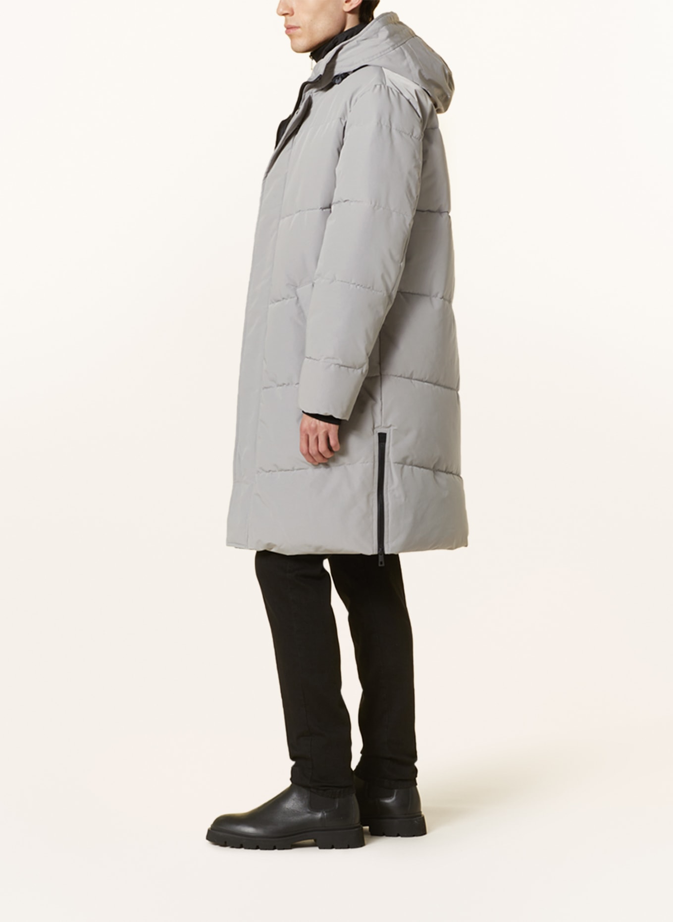 PAUL Quilted coat, Color: LIGHT GRAY (Image 4)