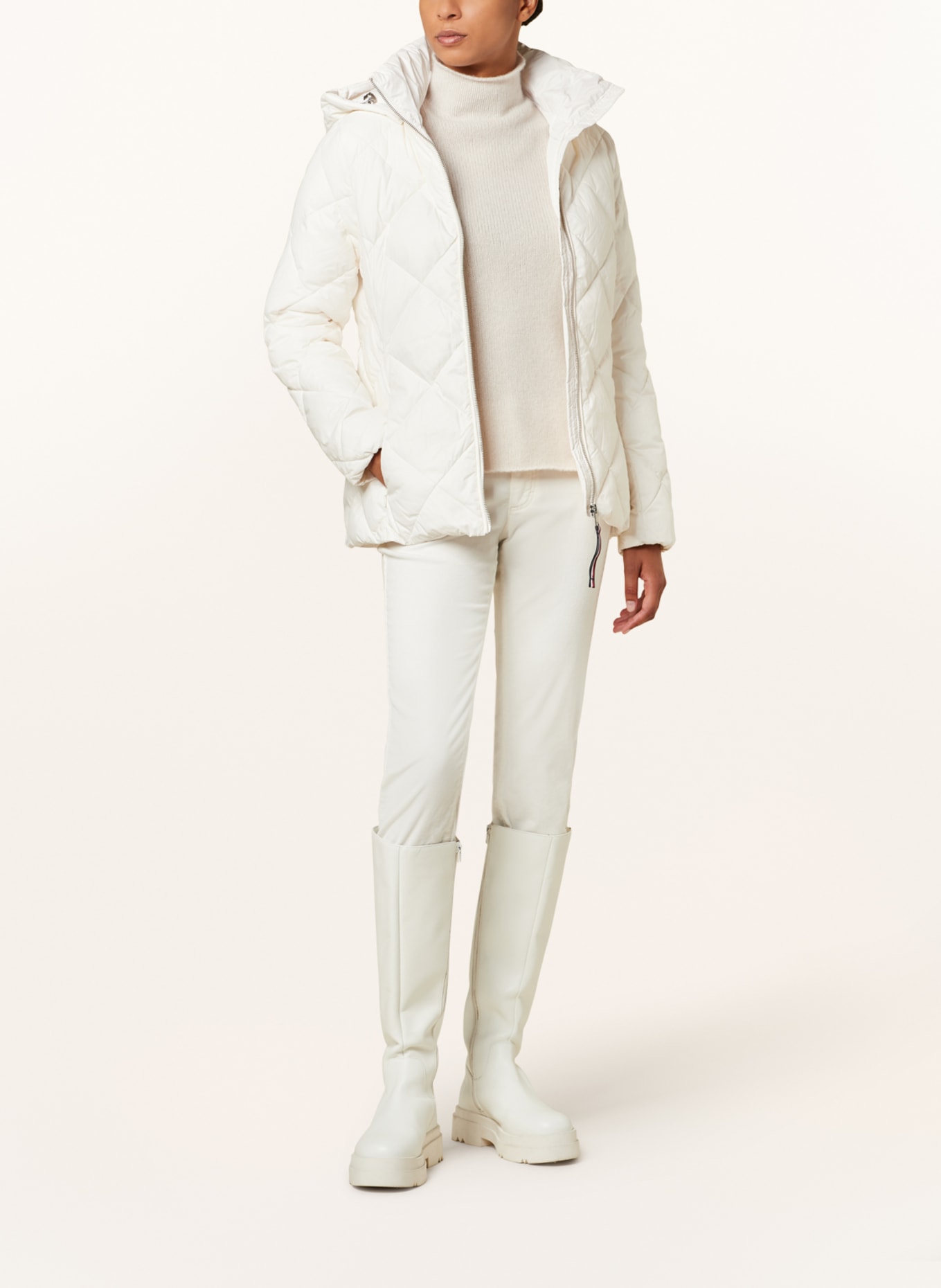 TOMMY HILFIGER Quilted jacket with detachable hood, Color: WHITE (Image 2)