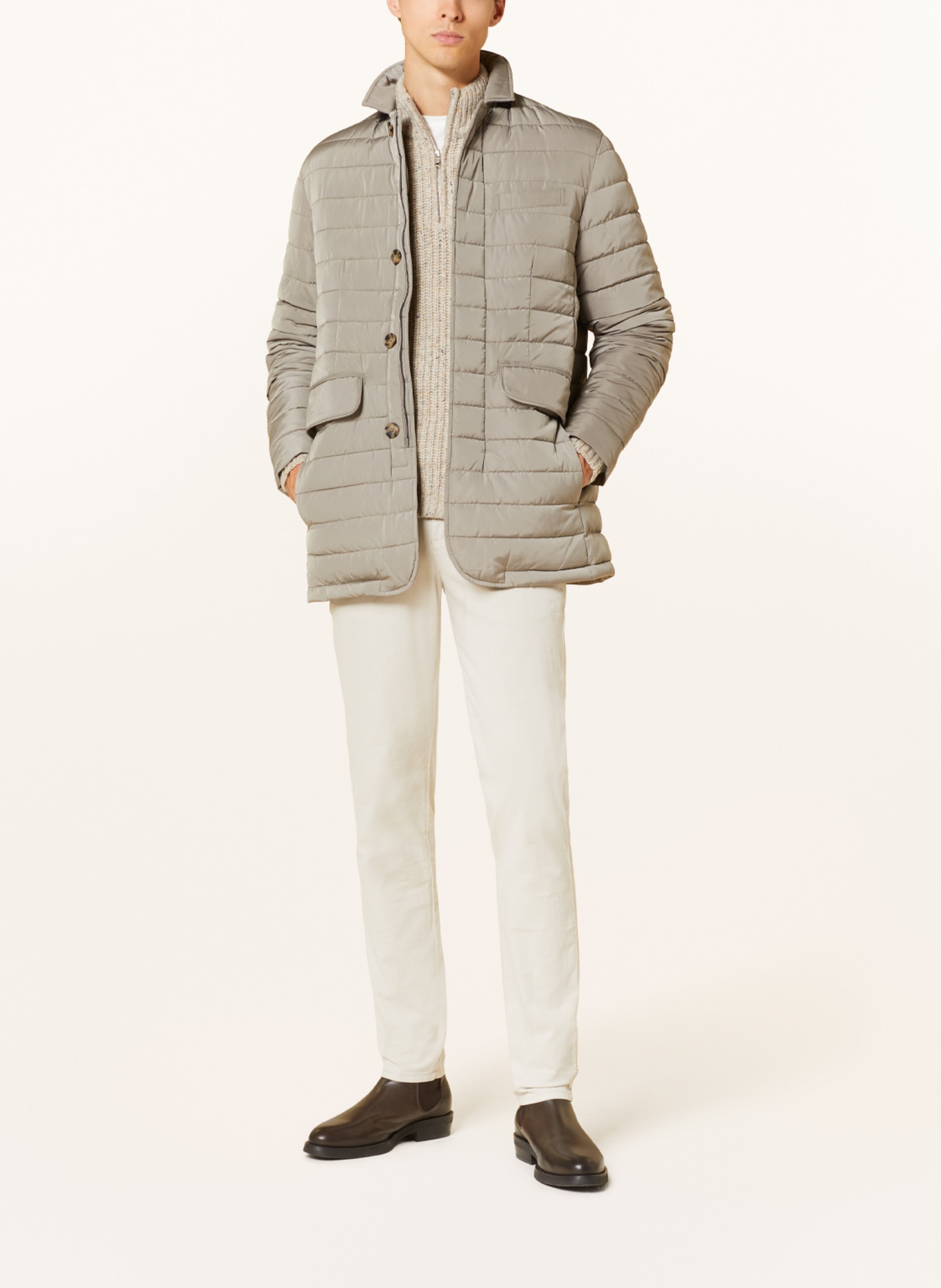 STROKESMAN'S Quilted jacket, Color: TAUPE (Image 2)