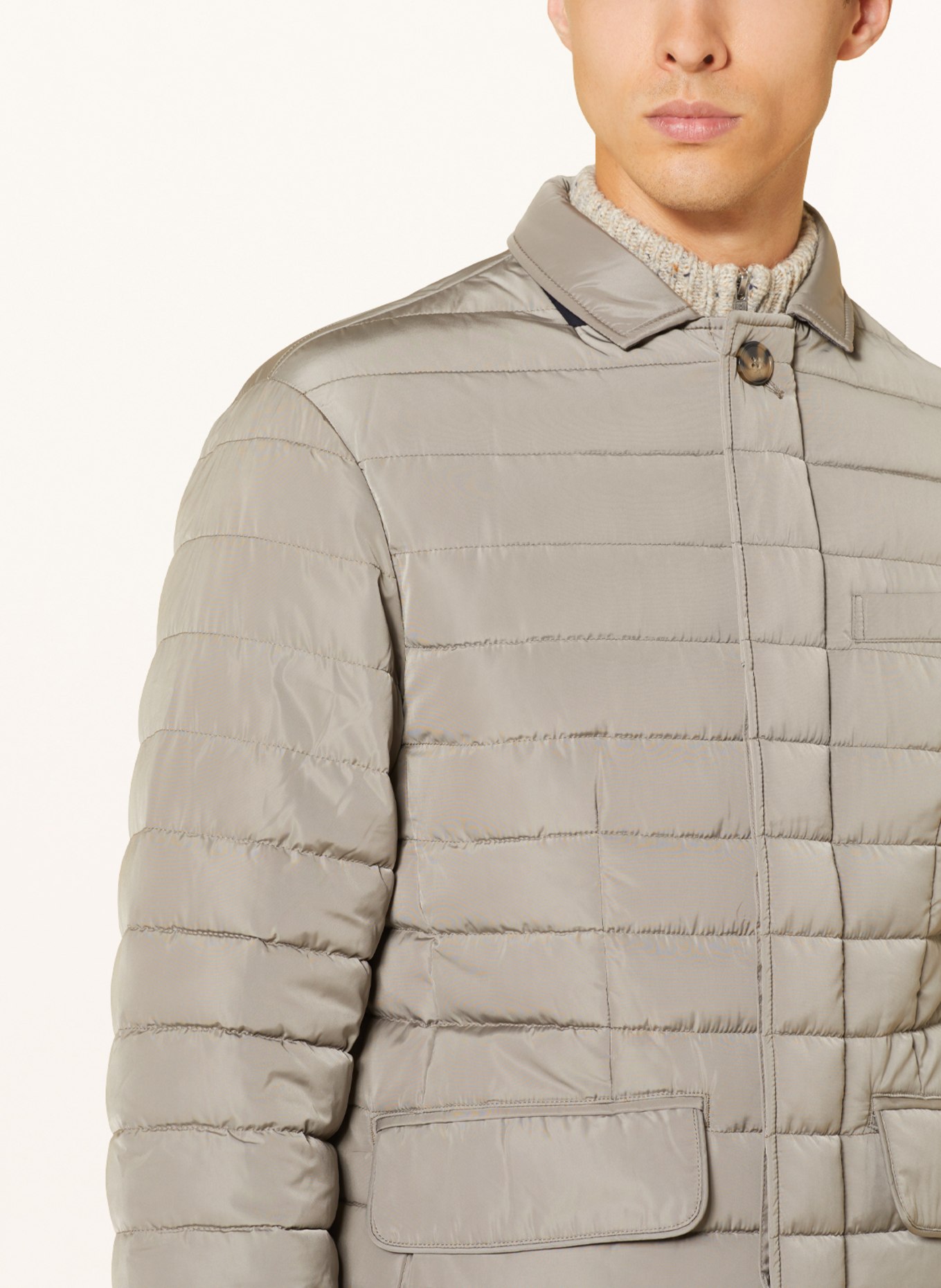 STROKESMAN'S Quilted jacket, Color: TAUPE (Image 4)
