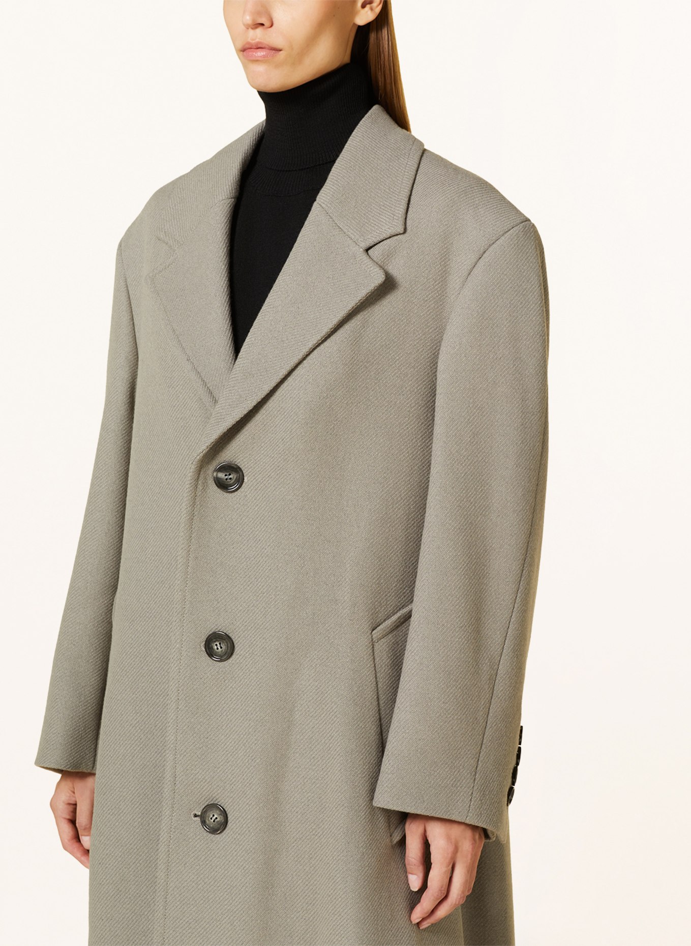 AMI PARIS Wool coat, Color: TAUPE (Image 4)