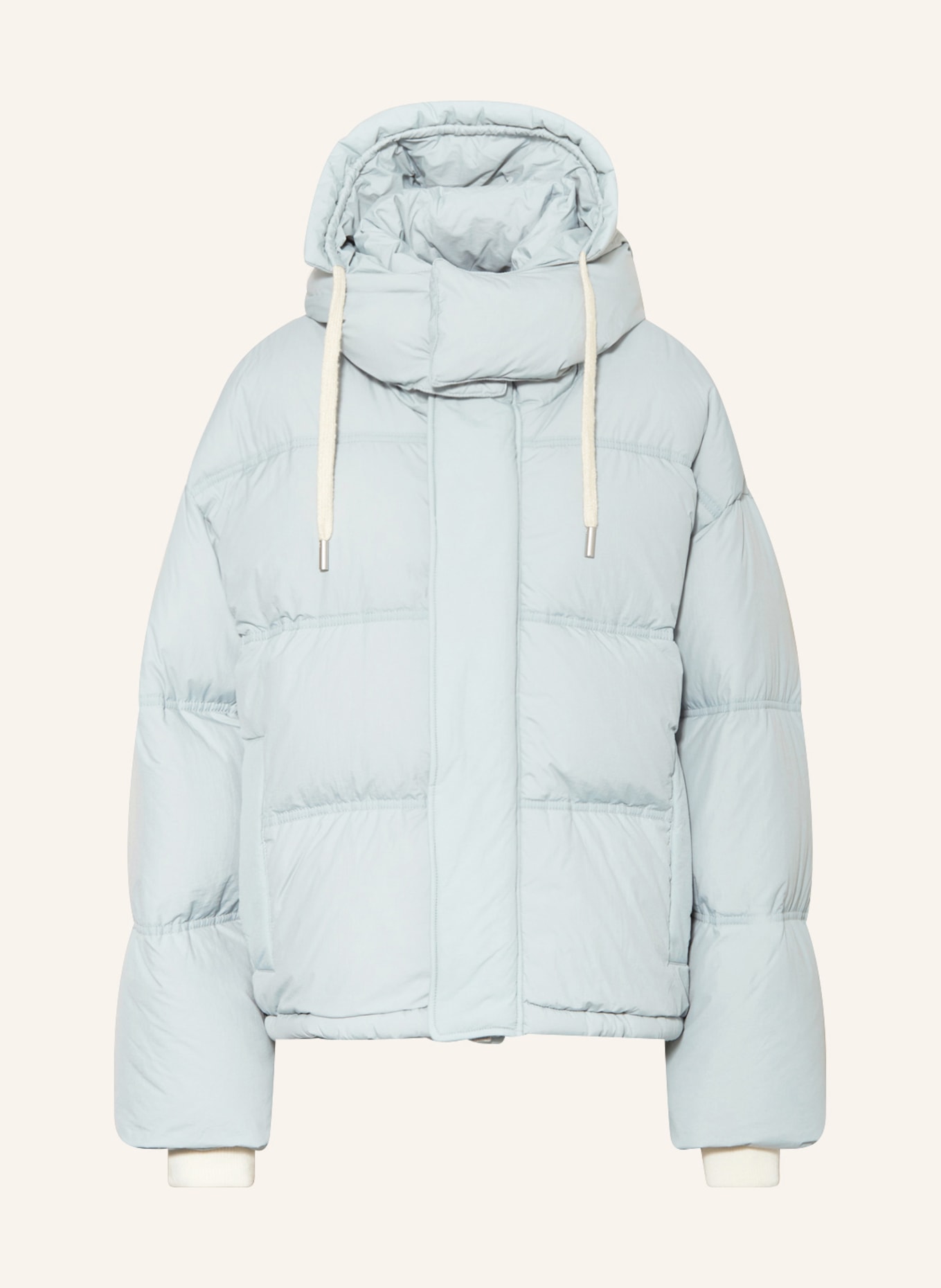 AMI PARIS Oversized down jacket with removable hood, Color: LIGHT BLUE (Image 1)