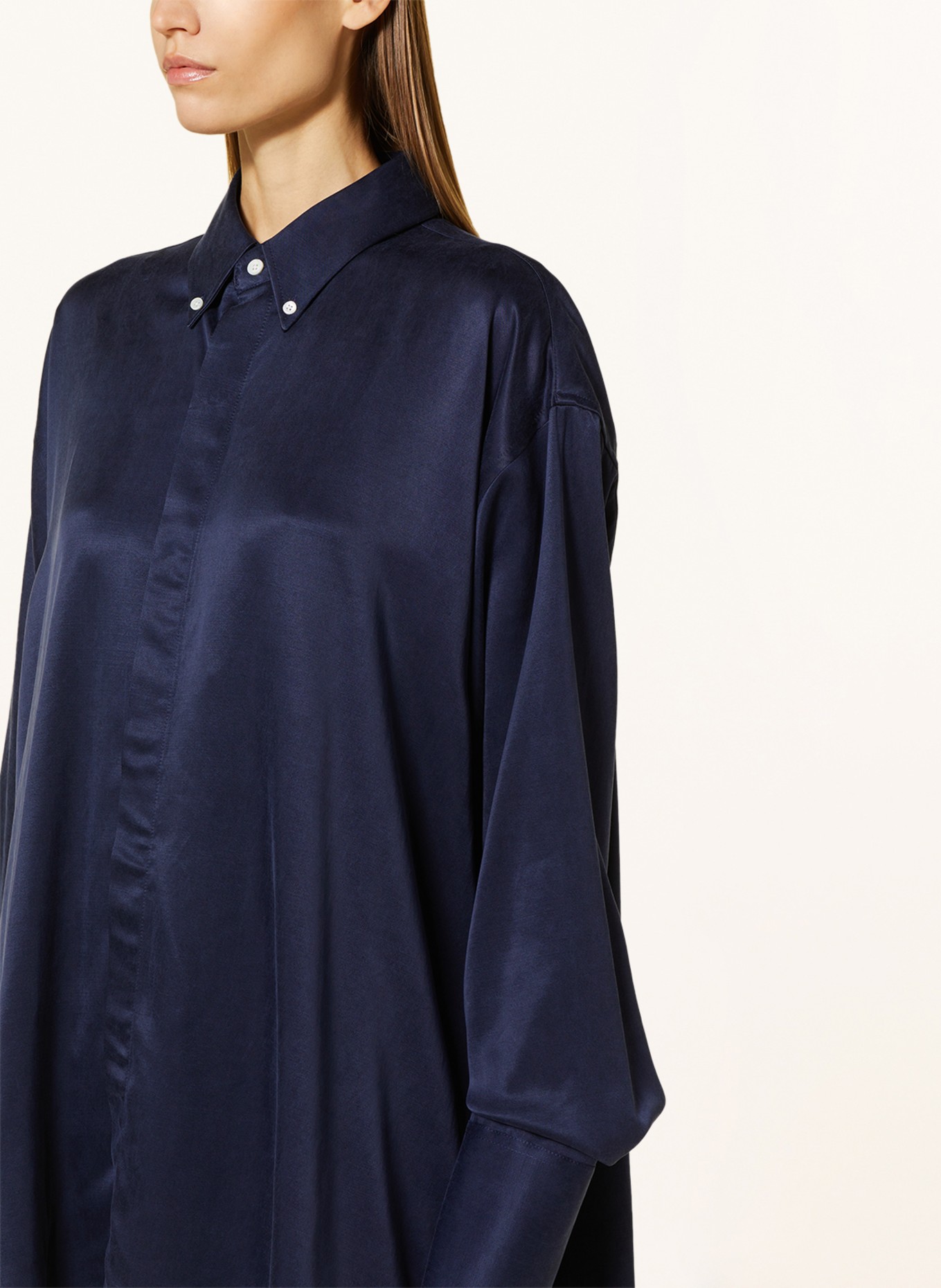 AMI PARIS Oversized shirt blouse, Color: DARK BLUE (Image 4)