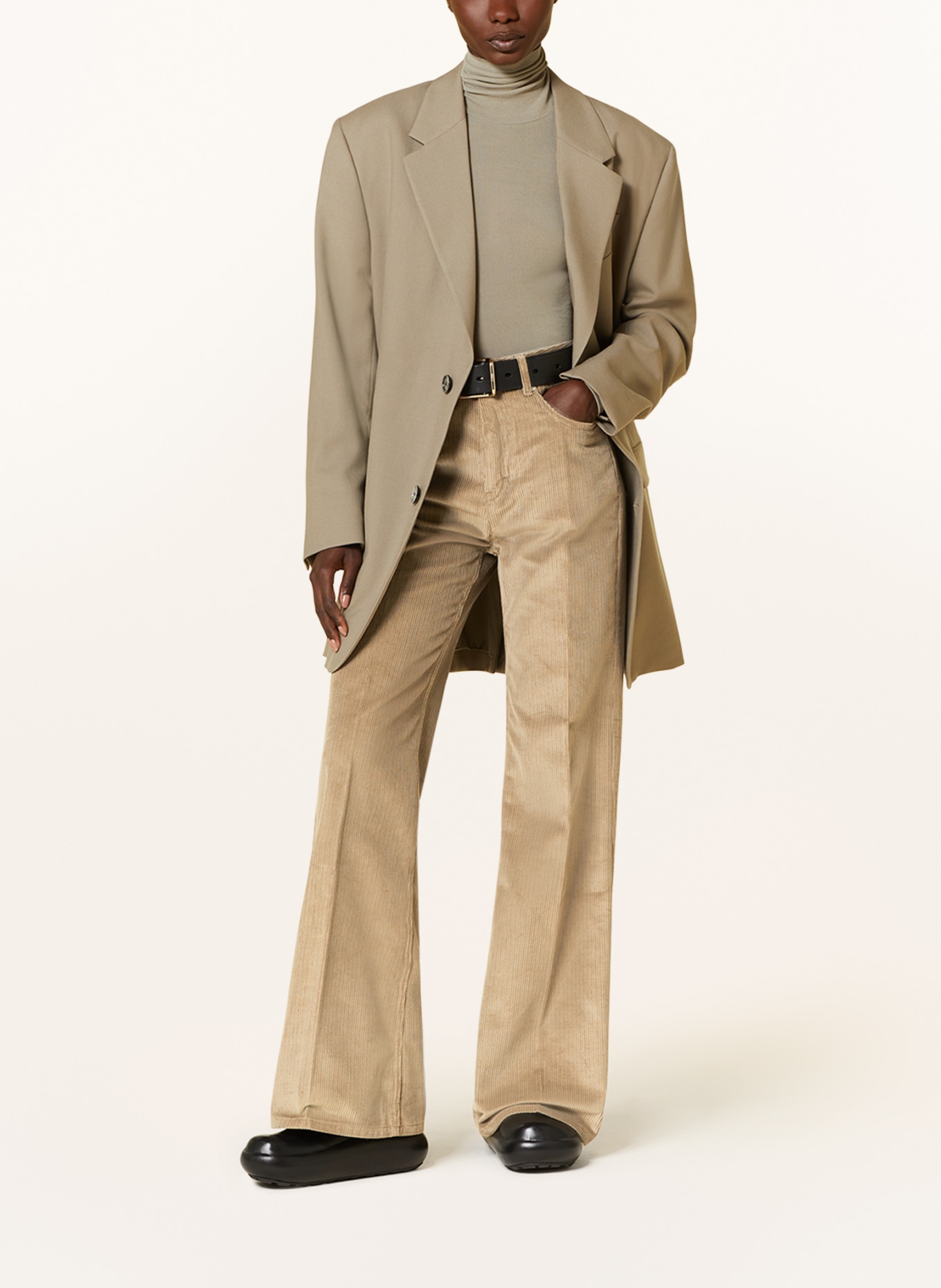 AMI PARIS Spodnie sztruksowe, Kolor: KHAKI (Obrazek 2)
