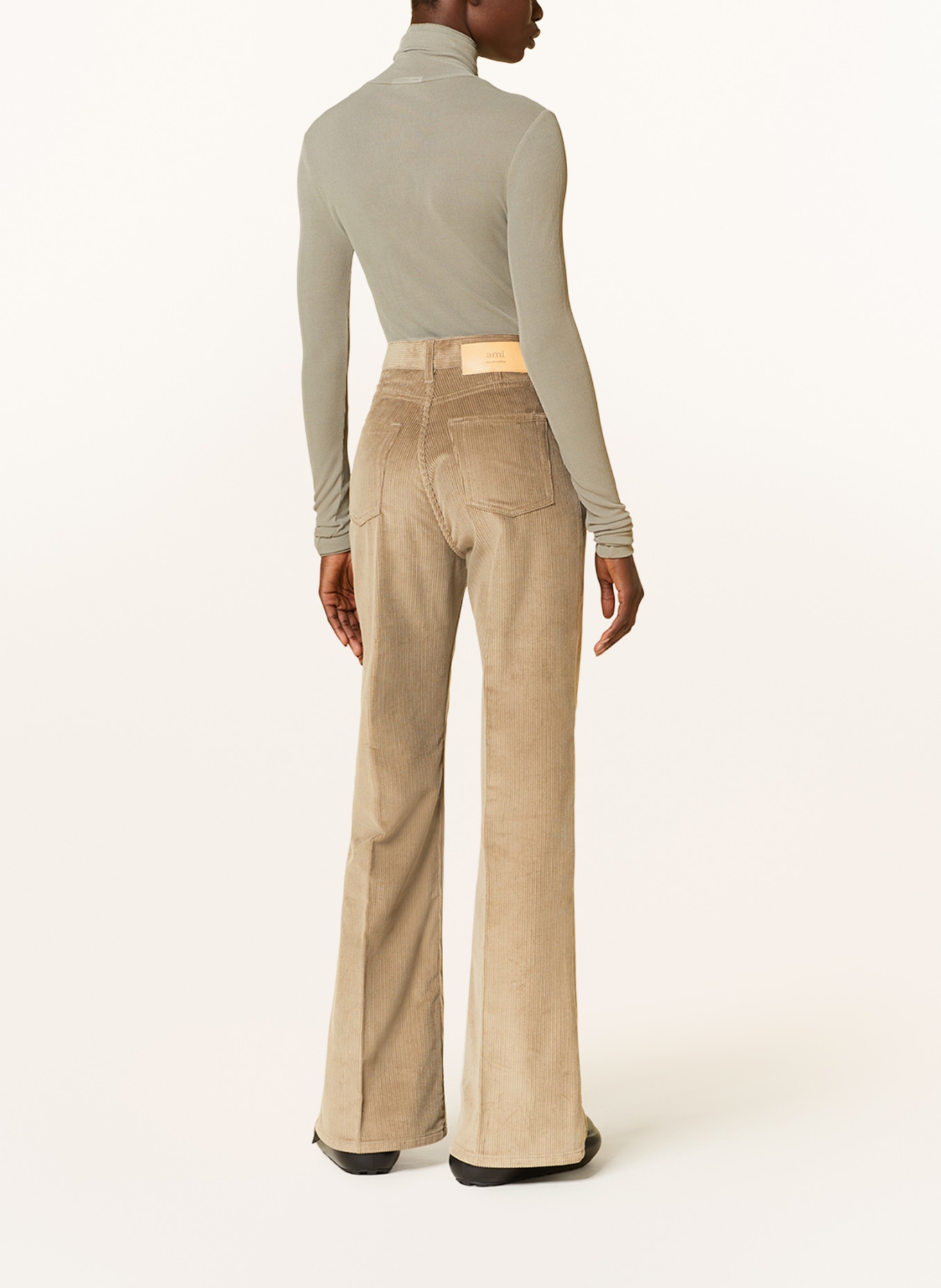 AMI PARIS Spodnie sztruksowe, Kolor: KHAKI (Obrazek 3)