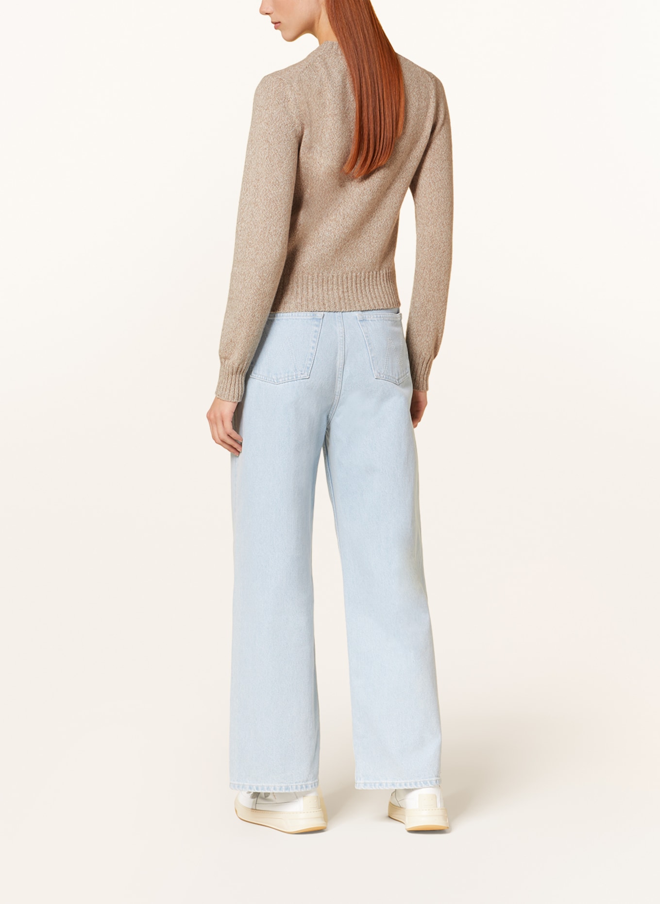 AMI PARIS Cashmere-Pullover, Farbe: BEIGE (Bild 3)