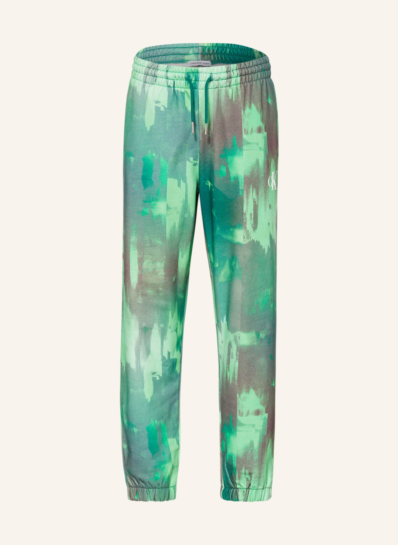Calvin Klein Sweatpants HYPER REAL, Farbe: GRÜN/ NEONGRÜN (Bild 1)