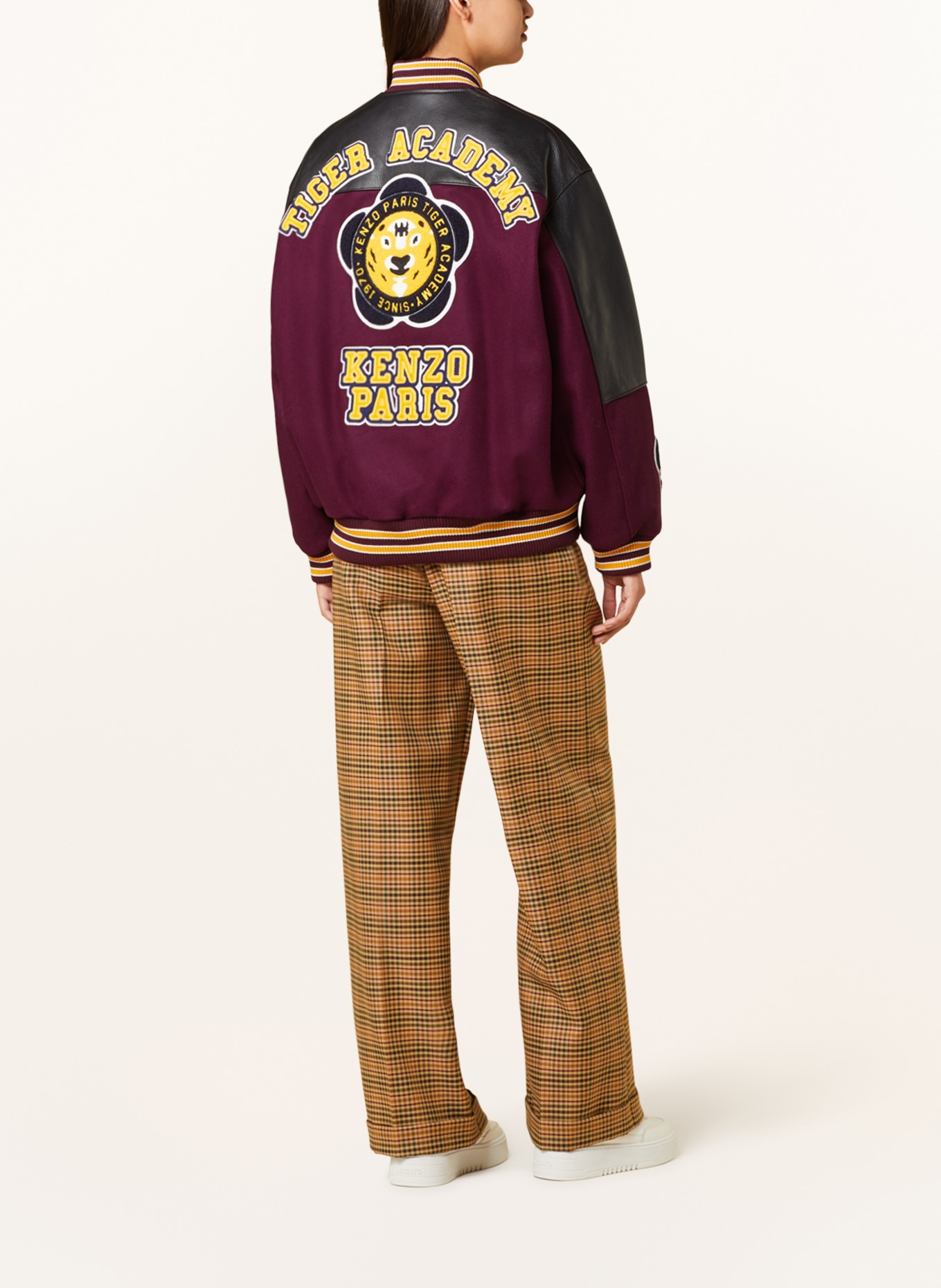 KENZO College jacket, Color: DARK PURPLE/ DARK YELLOW (Image 3)