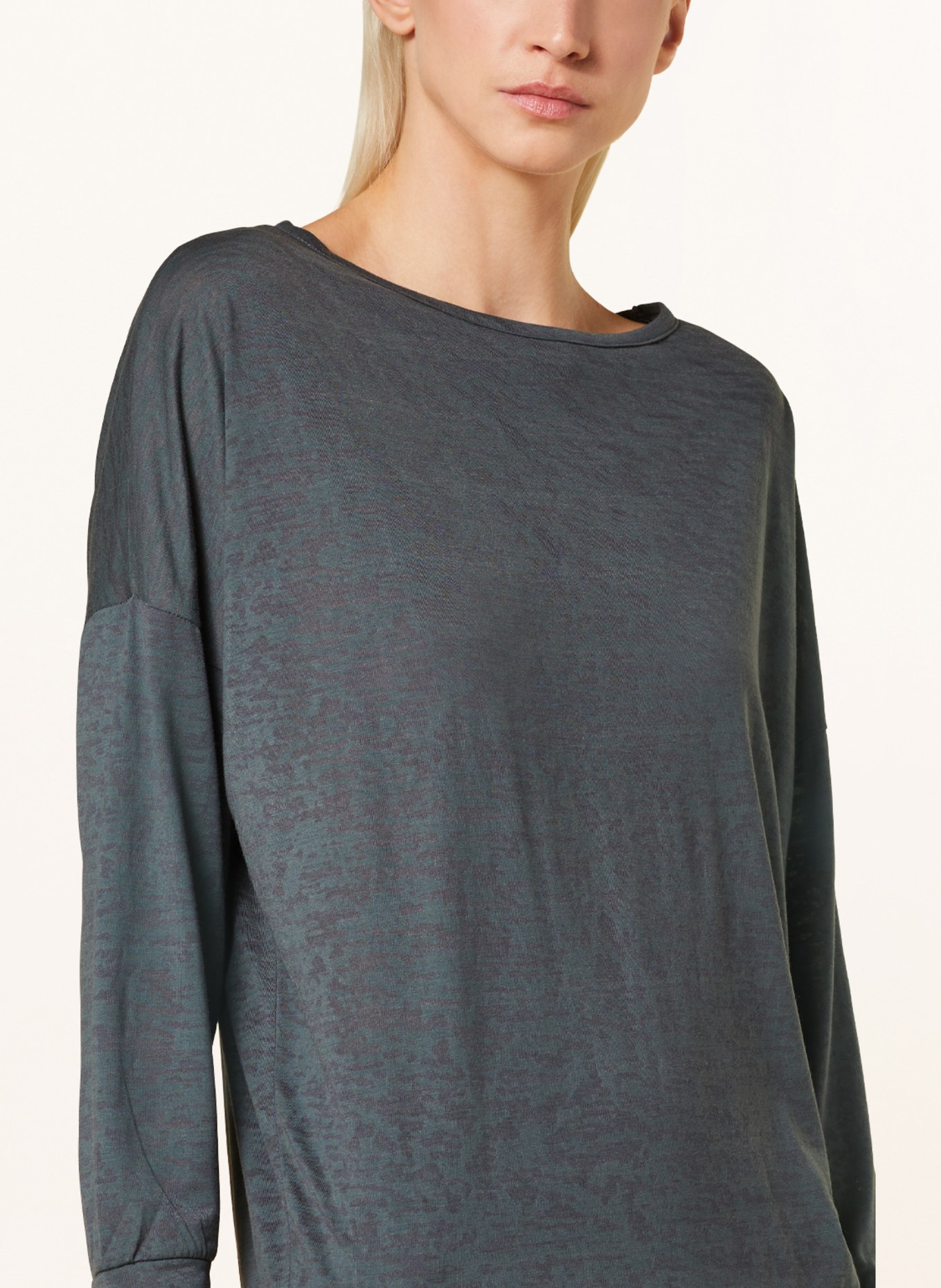 VENICE BEACH Long sleeve shirt CALMA, Color: GREEN/ DARK GRAY (Image 4)