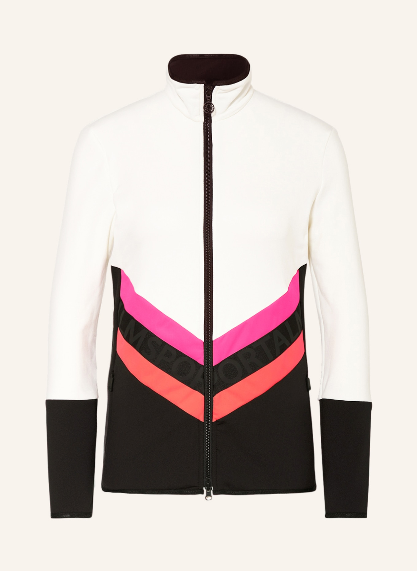 SPORTALM Mid-layer jacket, Color: WHITE/ NEON PINK/ NEON RED (Image 1)