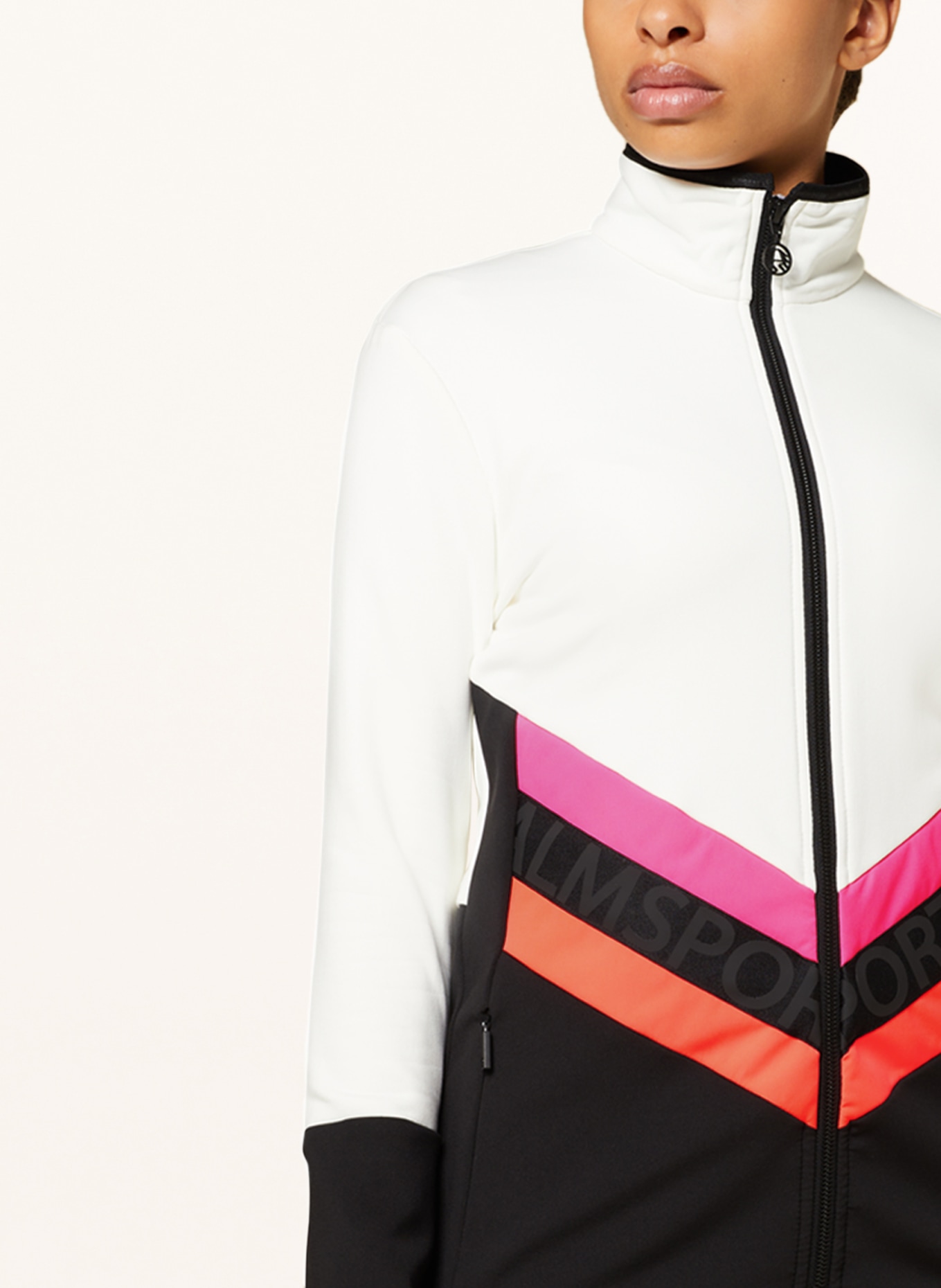 SPORTALM Mid-layer jacket, Color: WHITE/ NEON PINK/ NEON RED (Image 4)