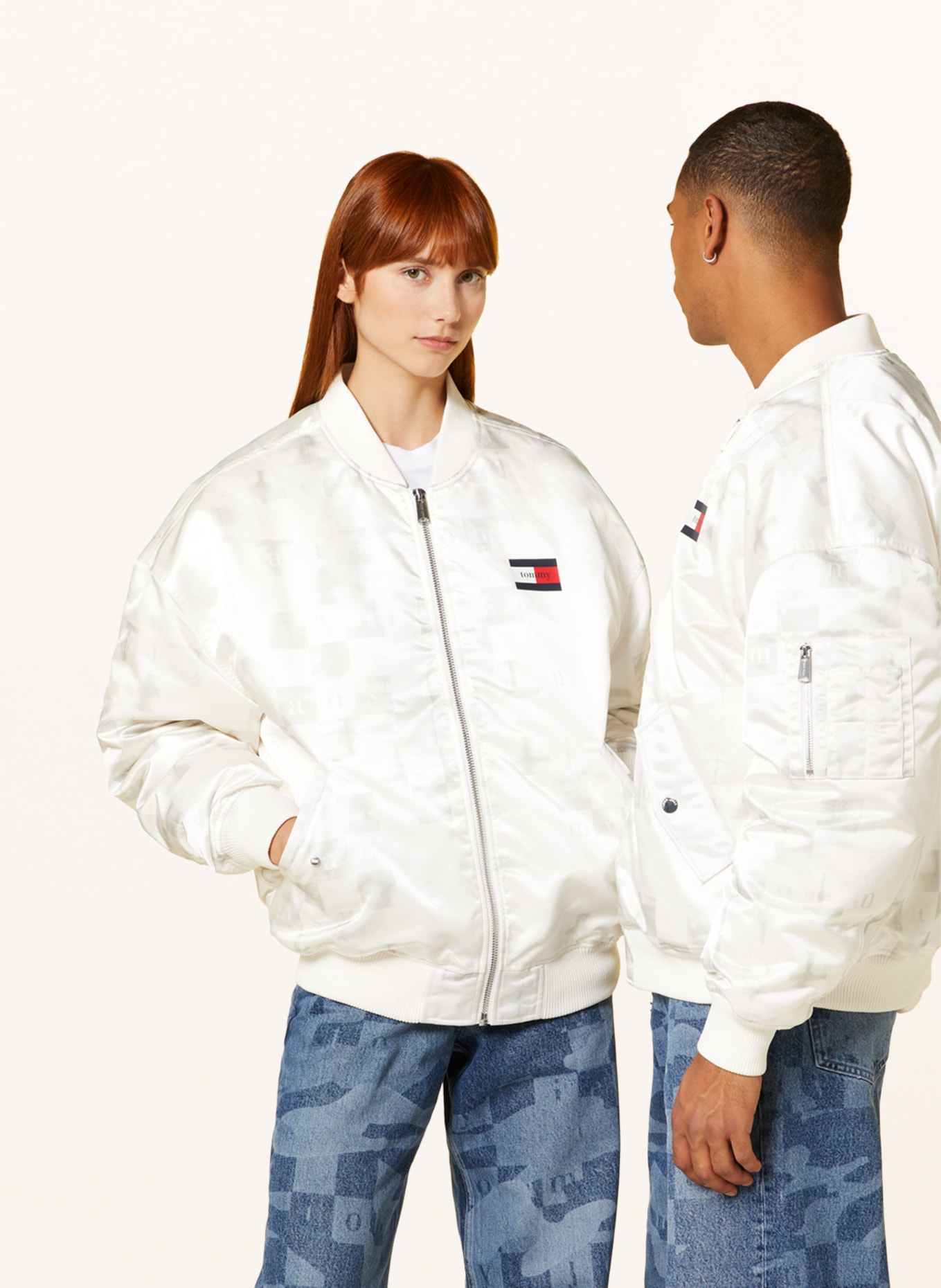 TOMMY JEANS Bomber jacket, Color: WHITE (Image 4)