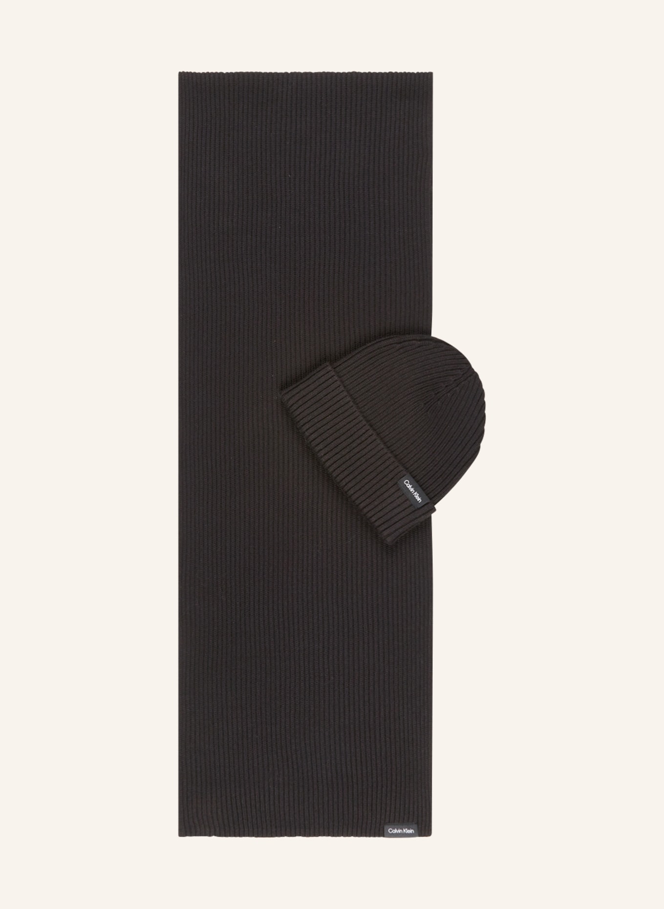 Calvin Klein Set: Schal und Mütze, Farbe: SCHWARZ(Bild null)