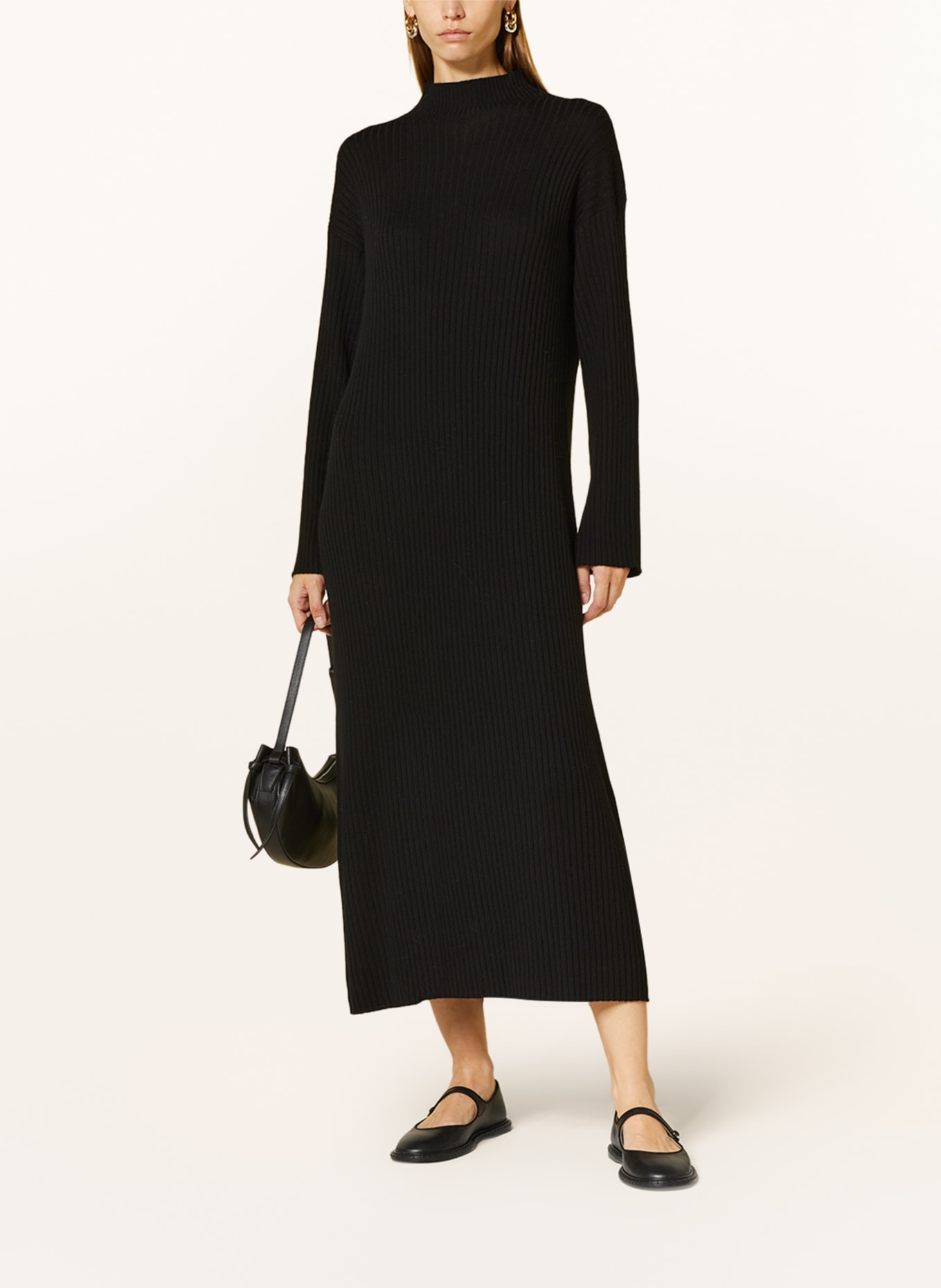 LOULOU STUDIO Knit dress ALTRA made of merino wool with cashmere, Color: BLACK (Image 2)