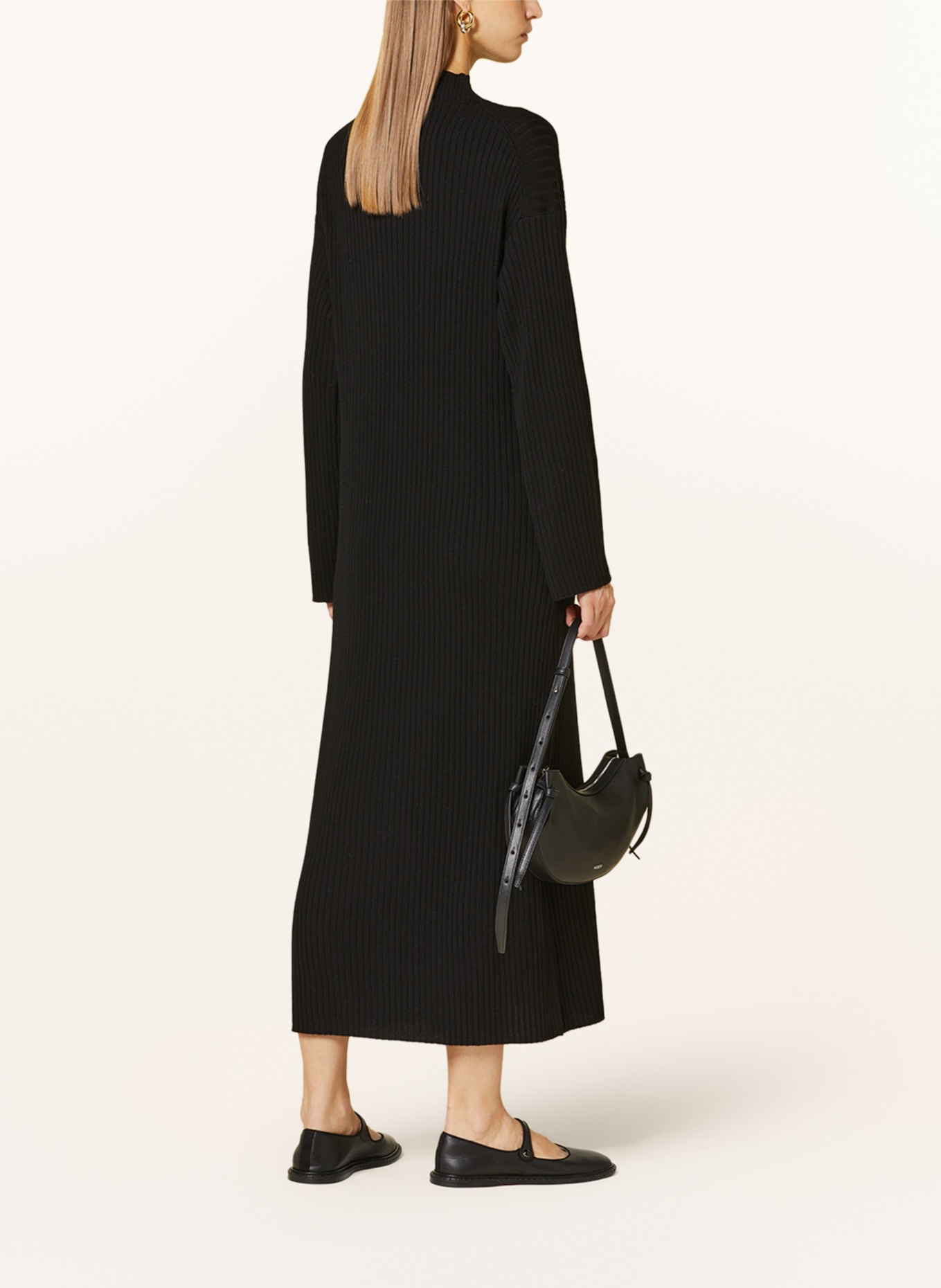 LOULOU STUDIO Knit dress ALTRA made of merino wool with cashmere, Color: BLACK (Image 3)