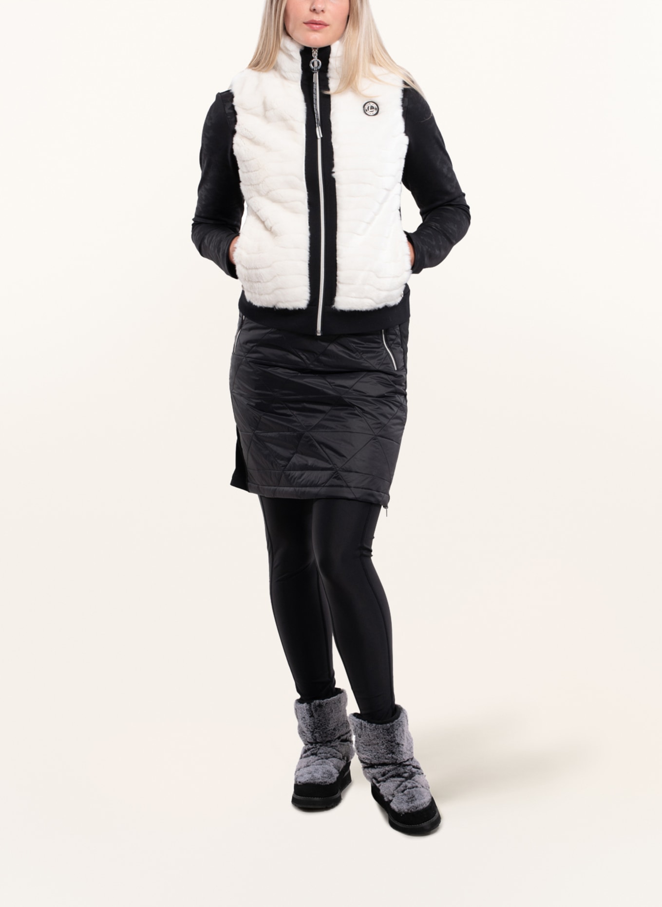 LUHTA Hybrid vest HUITTILAHTI, Color: WHITE/ BLACK (Image 2)