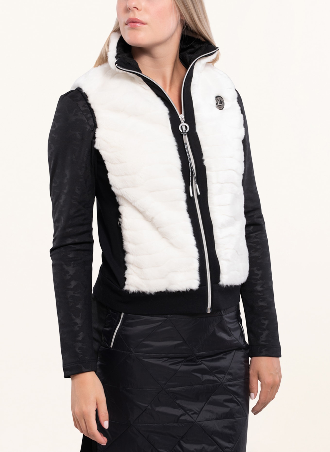 LUHTA Hybrid vest HUITTILAHTI, Color: WHITE/ BLACK (Image 4)