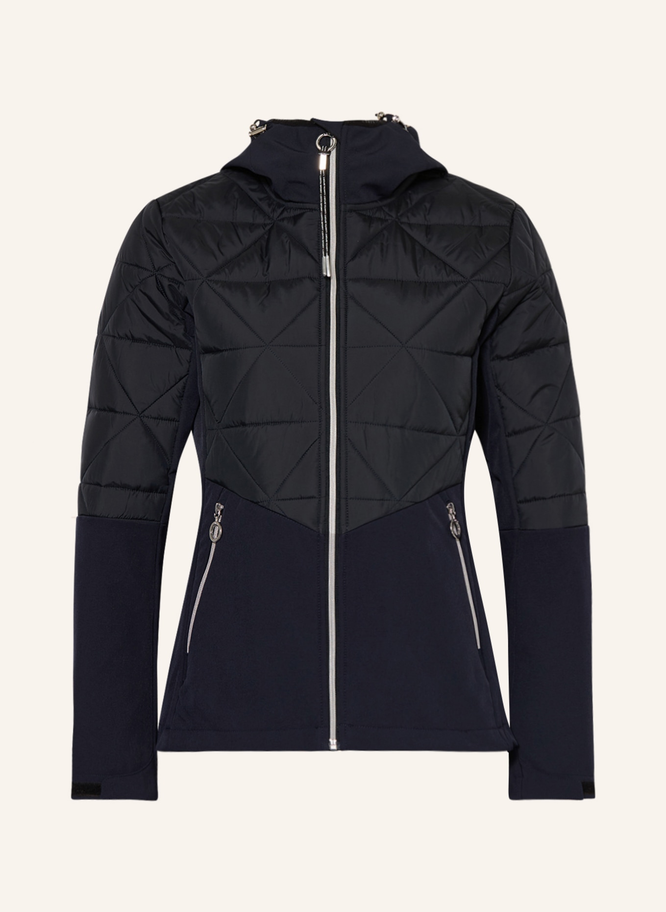 LUHTA Hybrid quilted jacket ARRAKOSKI, Color: BLACK/ SILVER (Image 1)