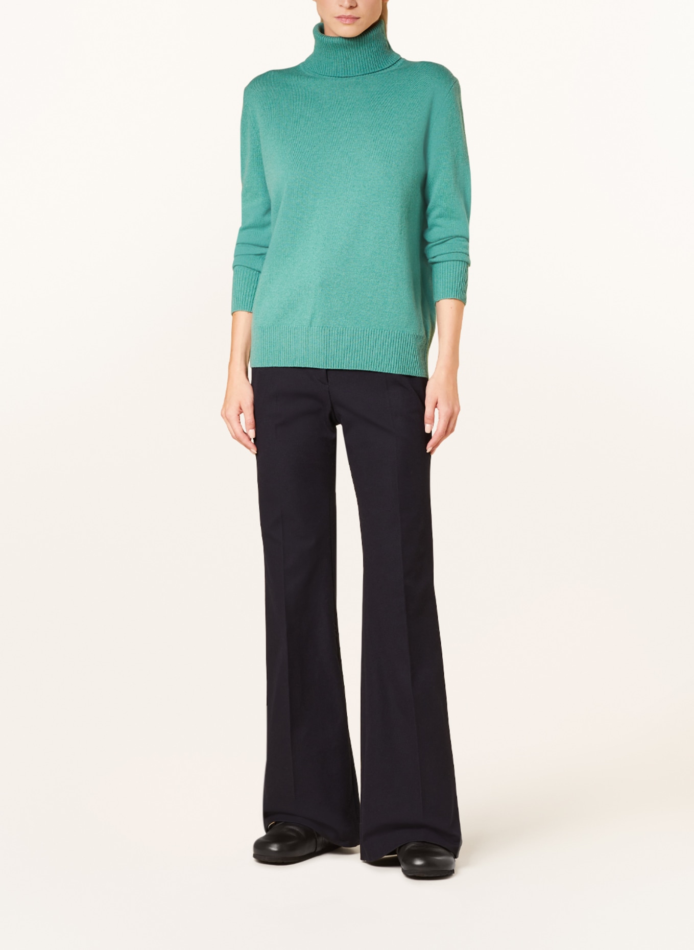 rosemunde Turtleneck sweater LAICA with cashmere, Color: GREEN (Image 2)