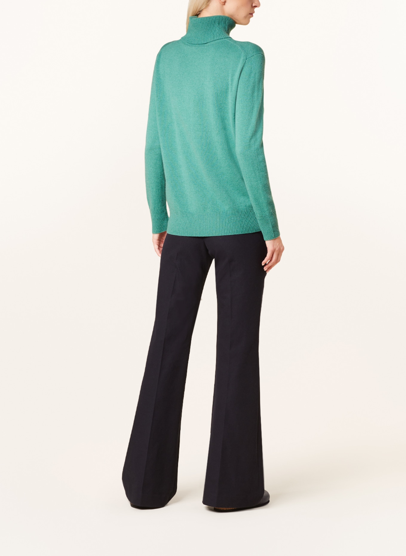 rosemunde Turtleneck sweater LAICA with cashmere, Color: GREEN (Image 3)