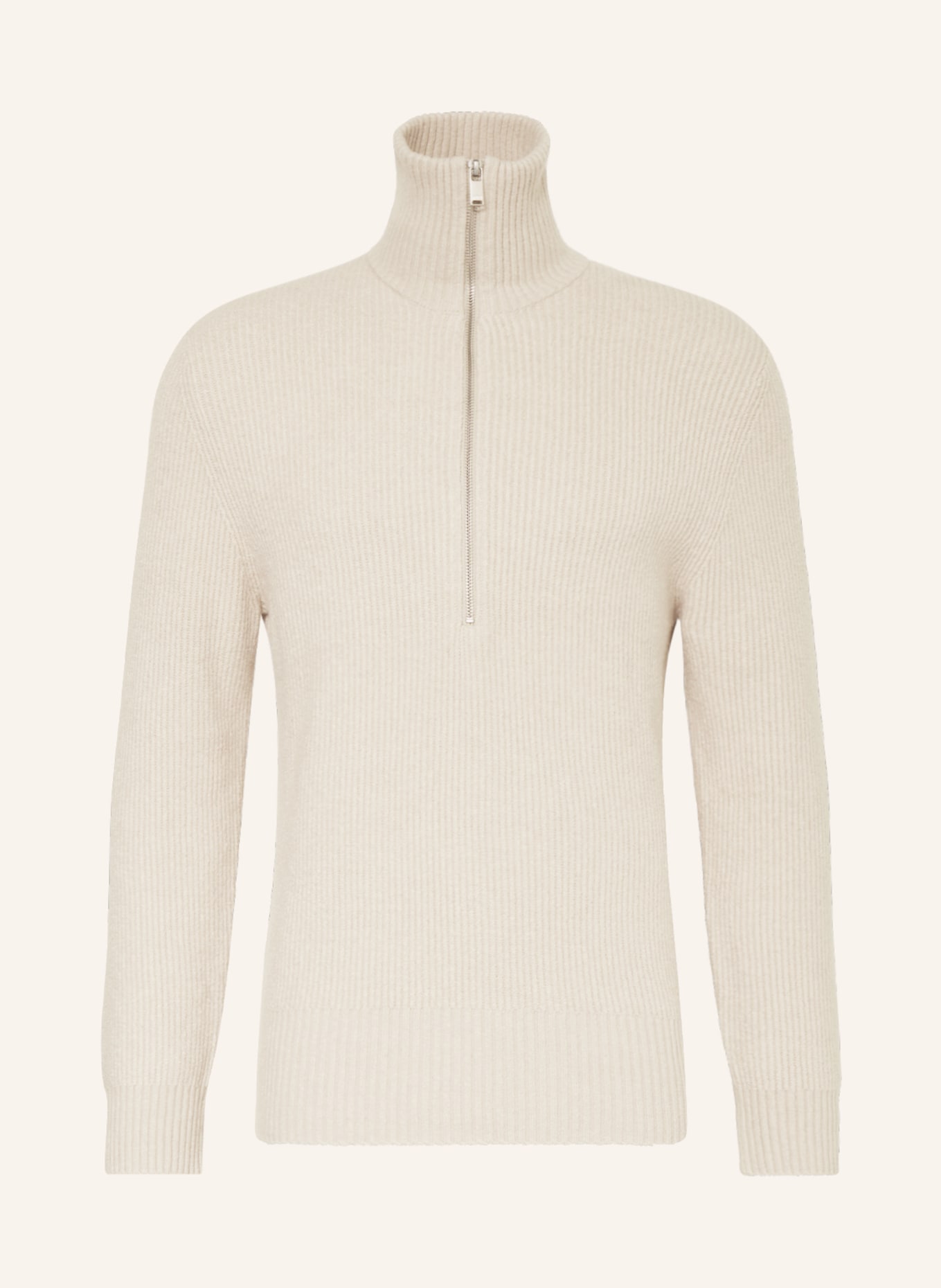 DRYKORN Half-zip sweater MANUELO, Color: LIGHT BROWN (Image 1)