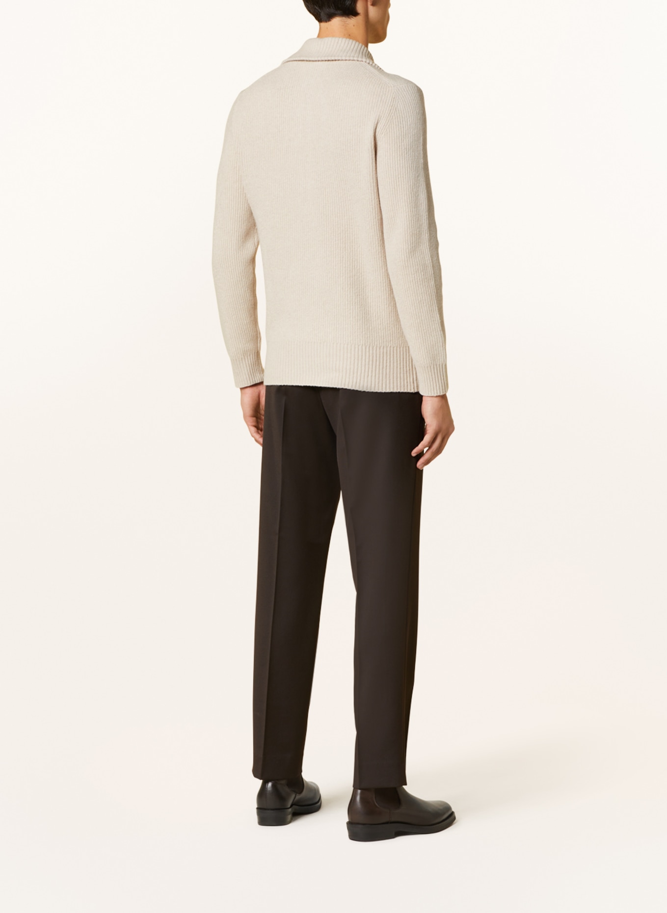 DRYKORN Half-zip sweater MANUELO, Color: LIGHT BROWN (Image 3)