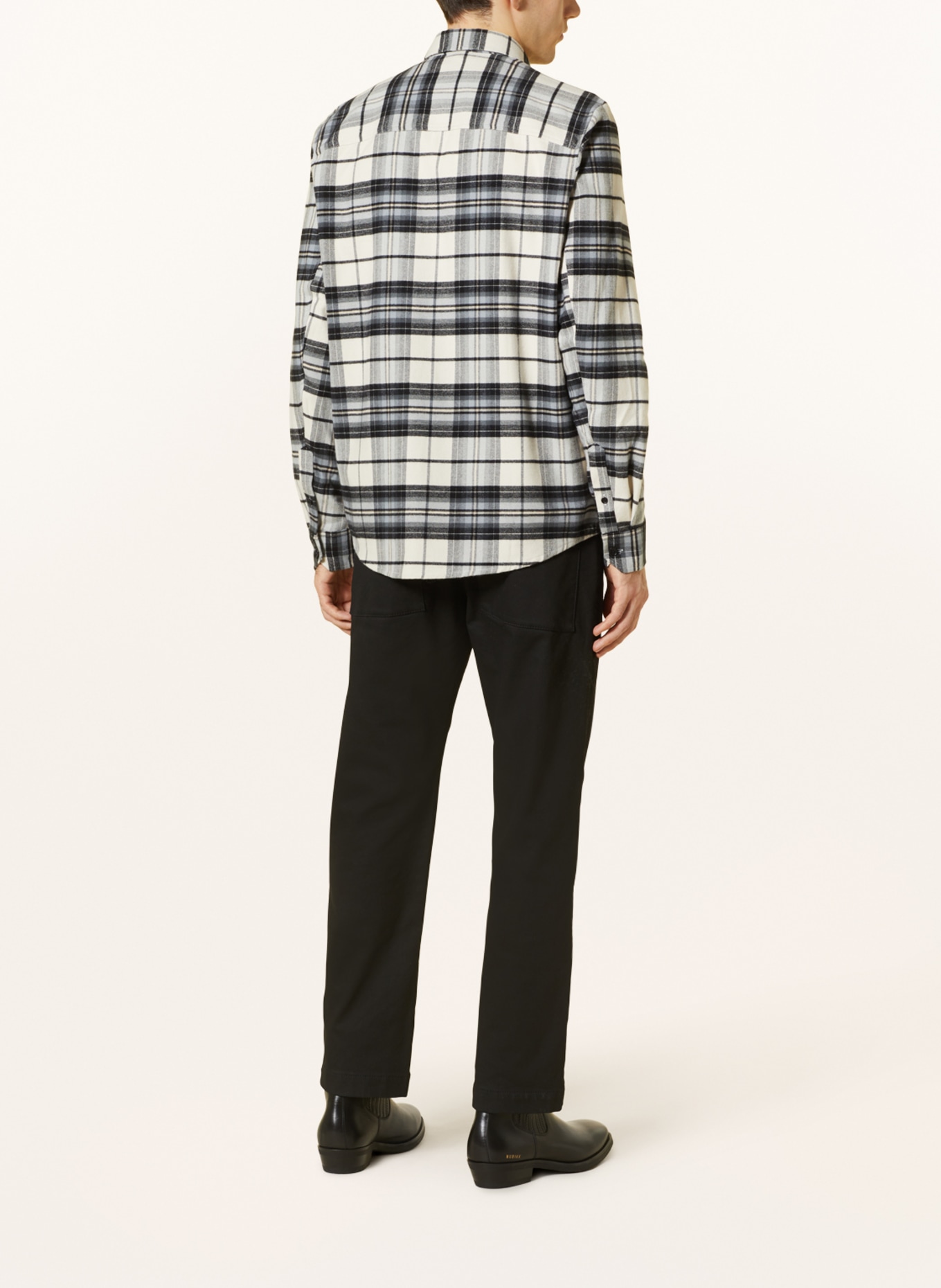 DRYKORN Flannel shirt LIET slim fit, Color: BLACK/ CREAM/ LIGHT GRAY (Image 3)