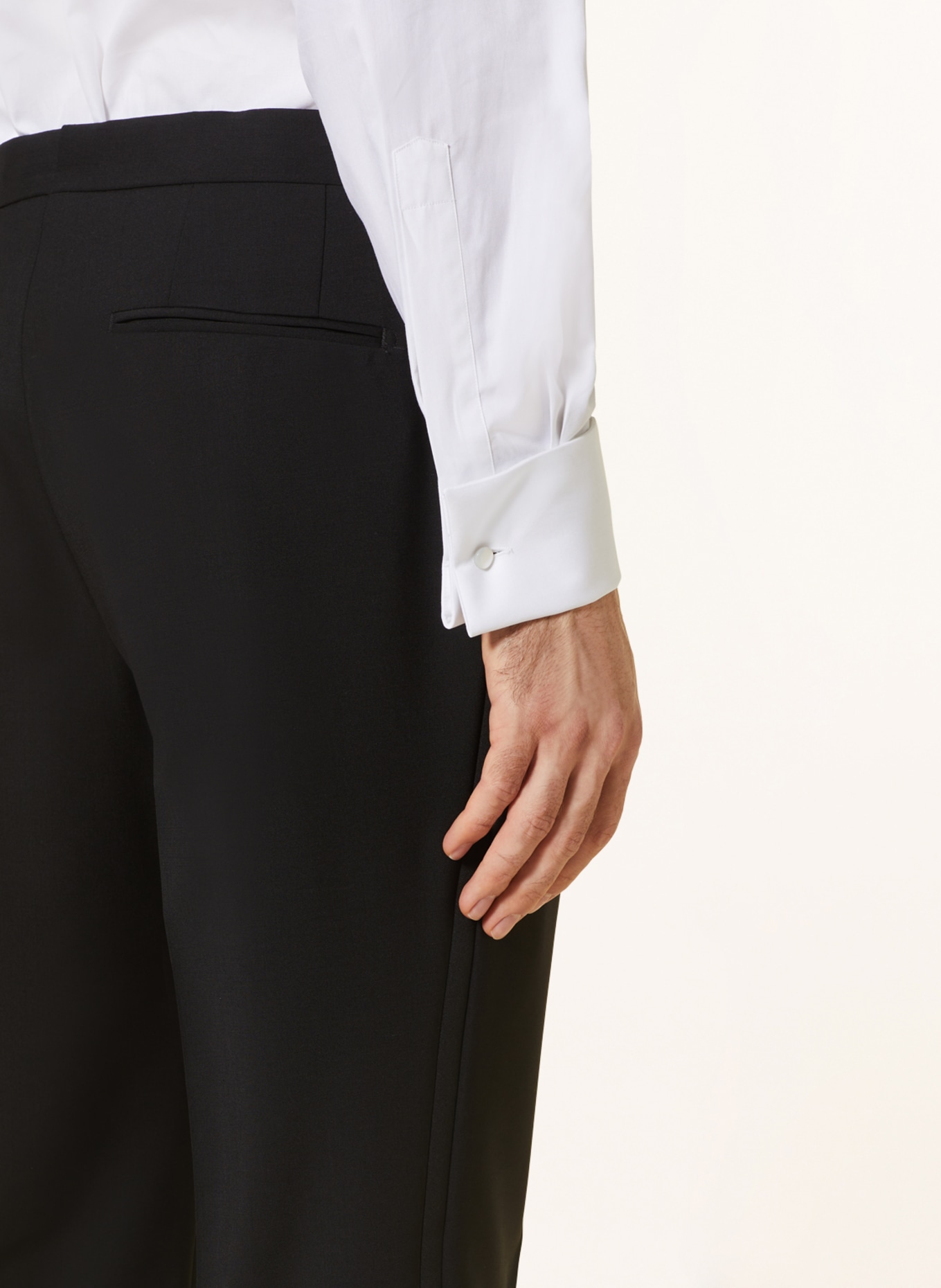 ZEGNA Spodnie smokingowe slim fit, Kolor: 001 BLACK (Obrazek 5)
