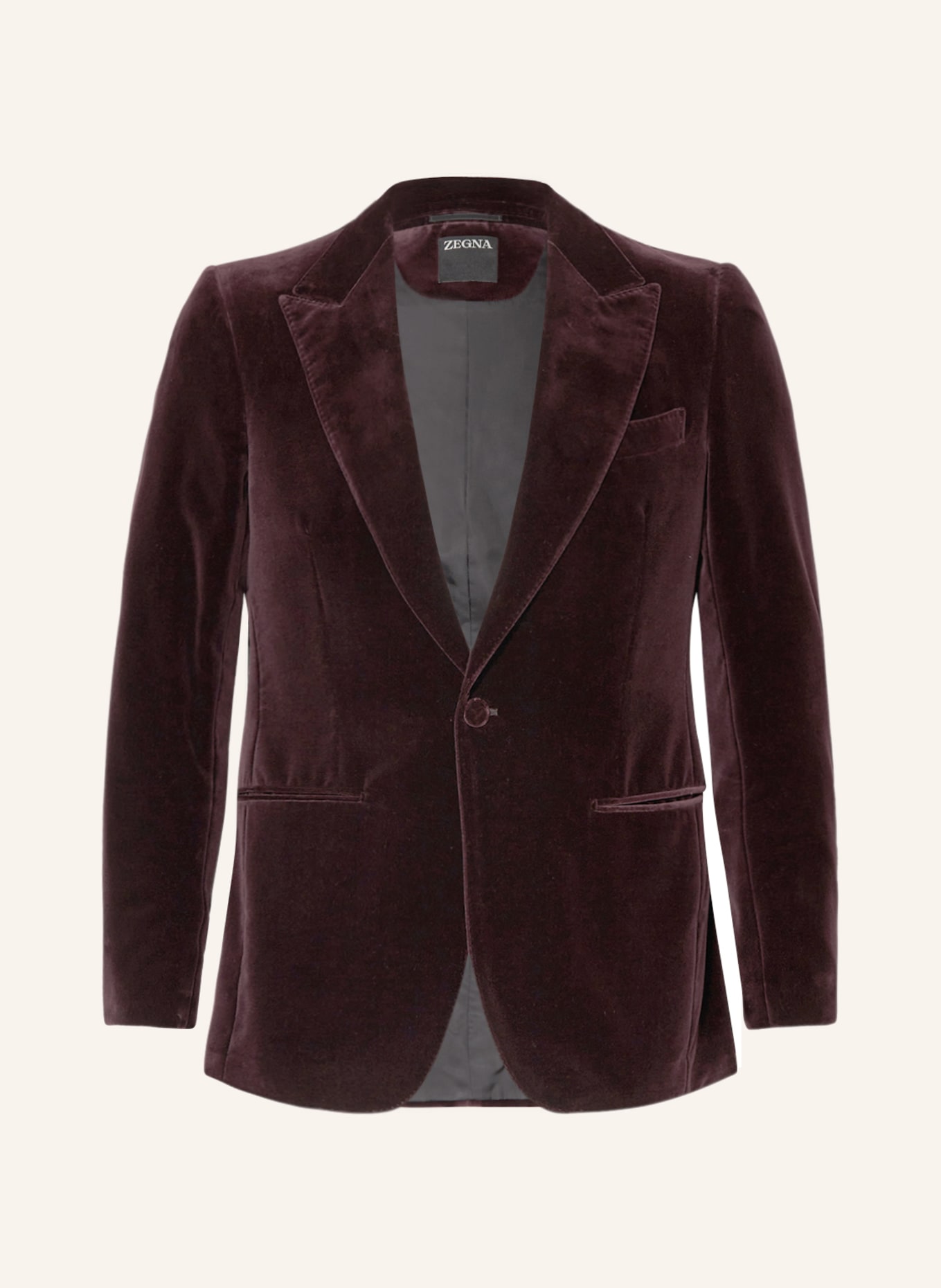 ZEGNA Tuxedo jacket regular fit made of velvet, Color: DARK RED (Image 1)