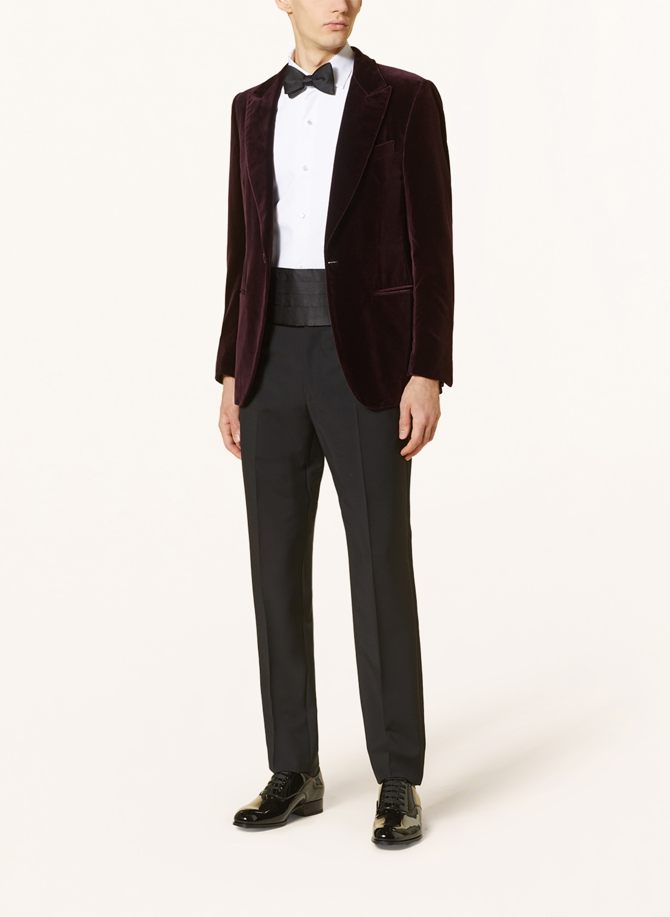ZEGNA Tuxedo jacket regular fit made of velvet, Color: DARK RED (Image 2)