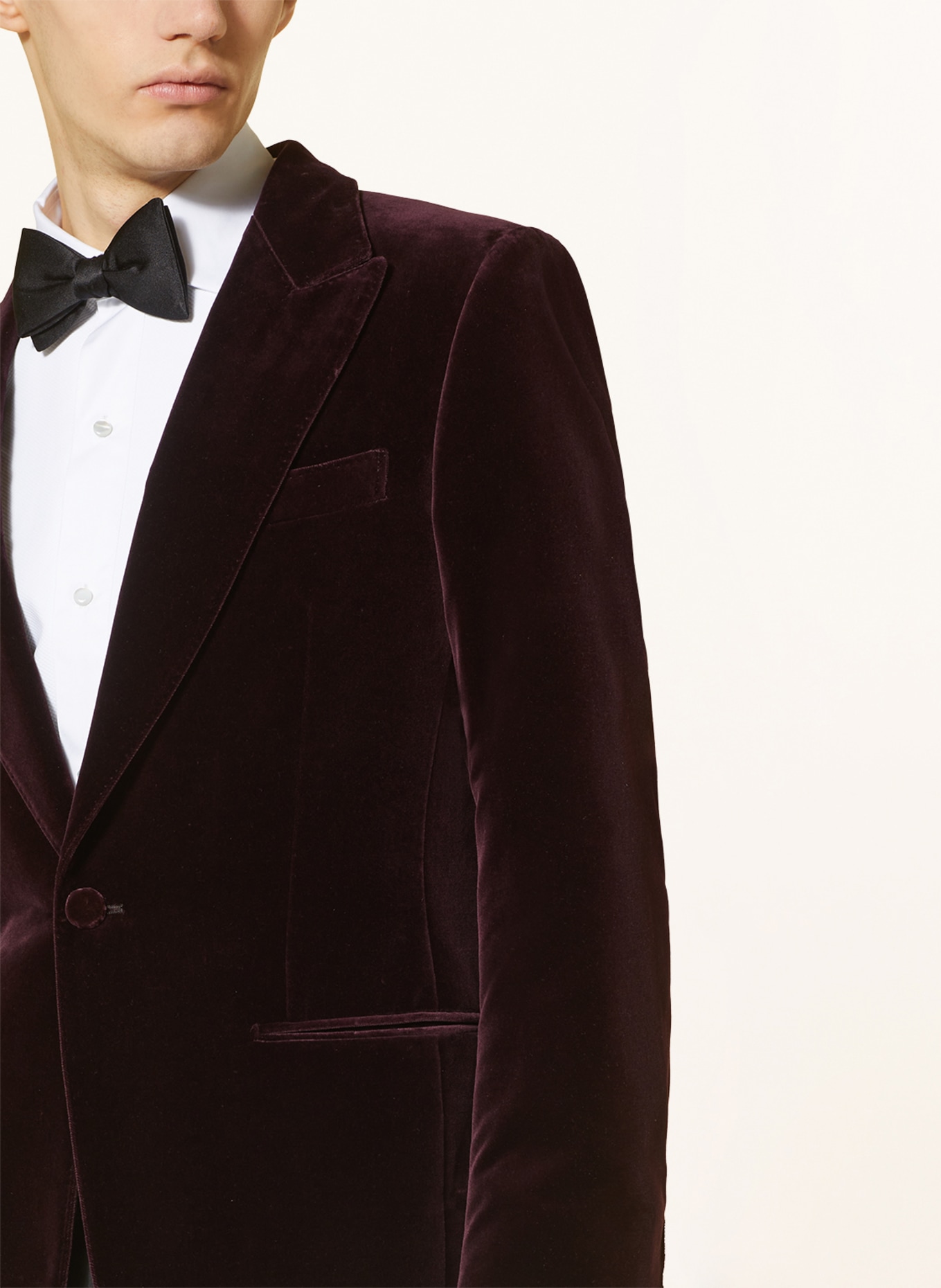 ZEGNA Tuxedo jacket regular fit made of velvet, Color: DARK RED (Image 5)