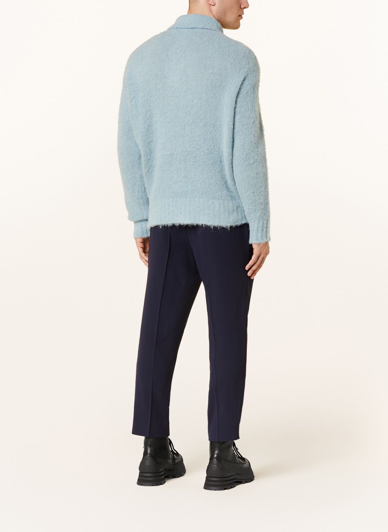 AMI PARIS Sweater with alpaca, Color: LIGHT BLUE (Image 3)