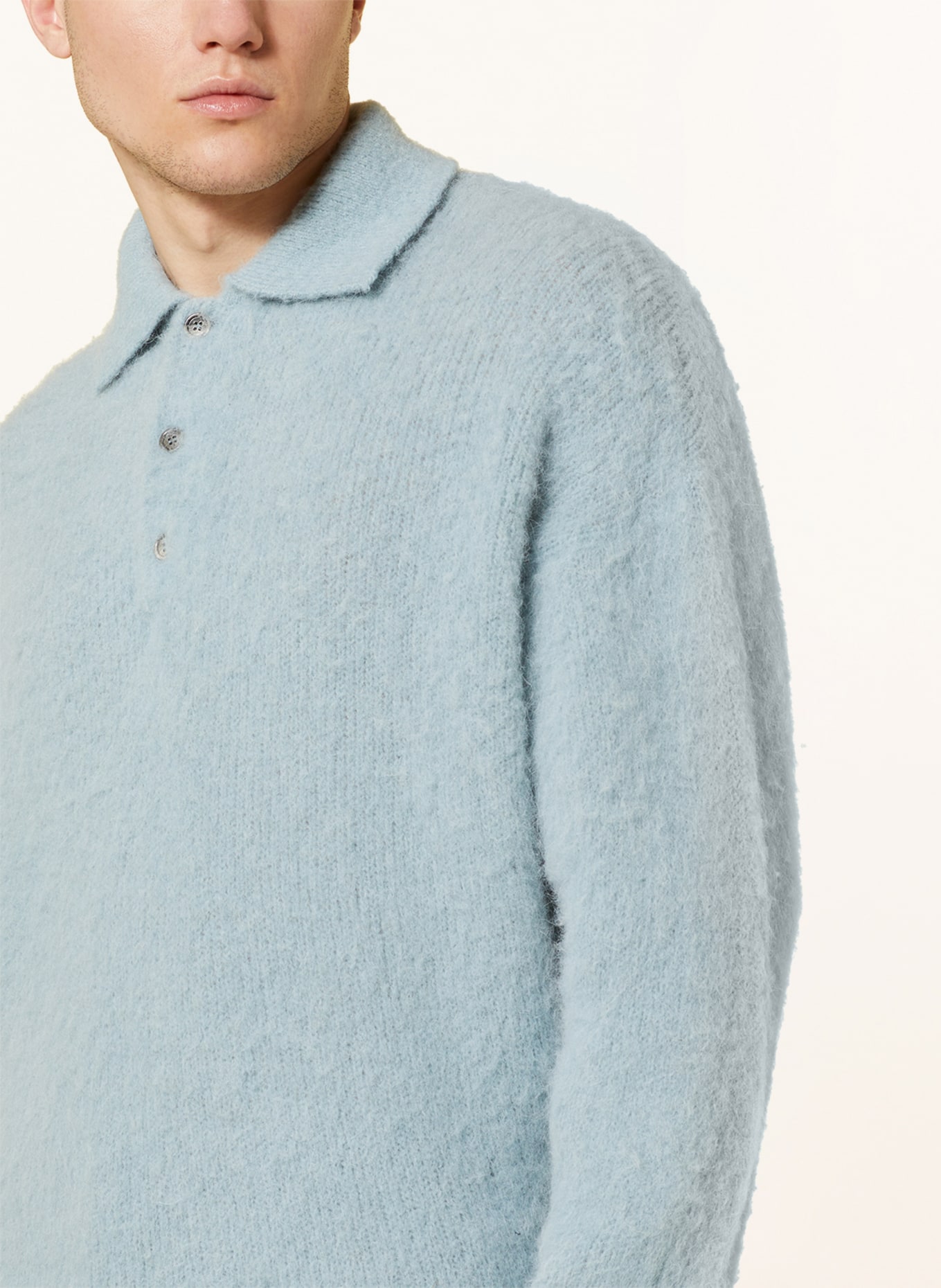 AMI PARIS Sweater with alpaca, Color: LIGHT BLUE (Image 4)