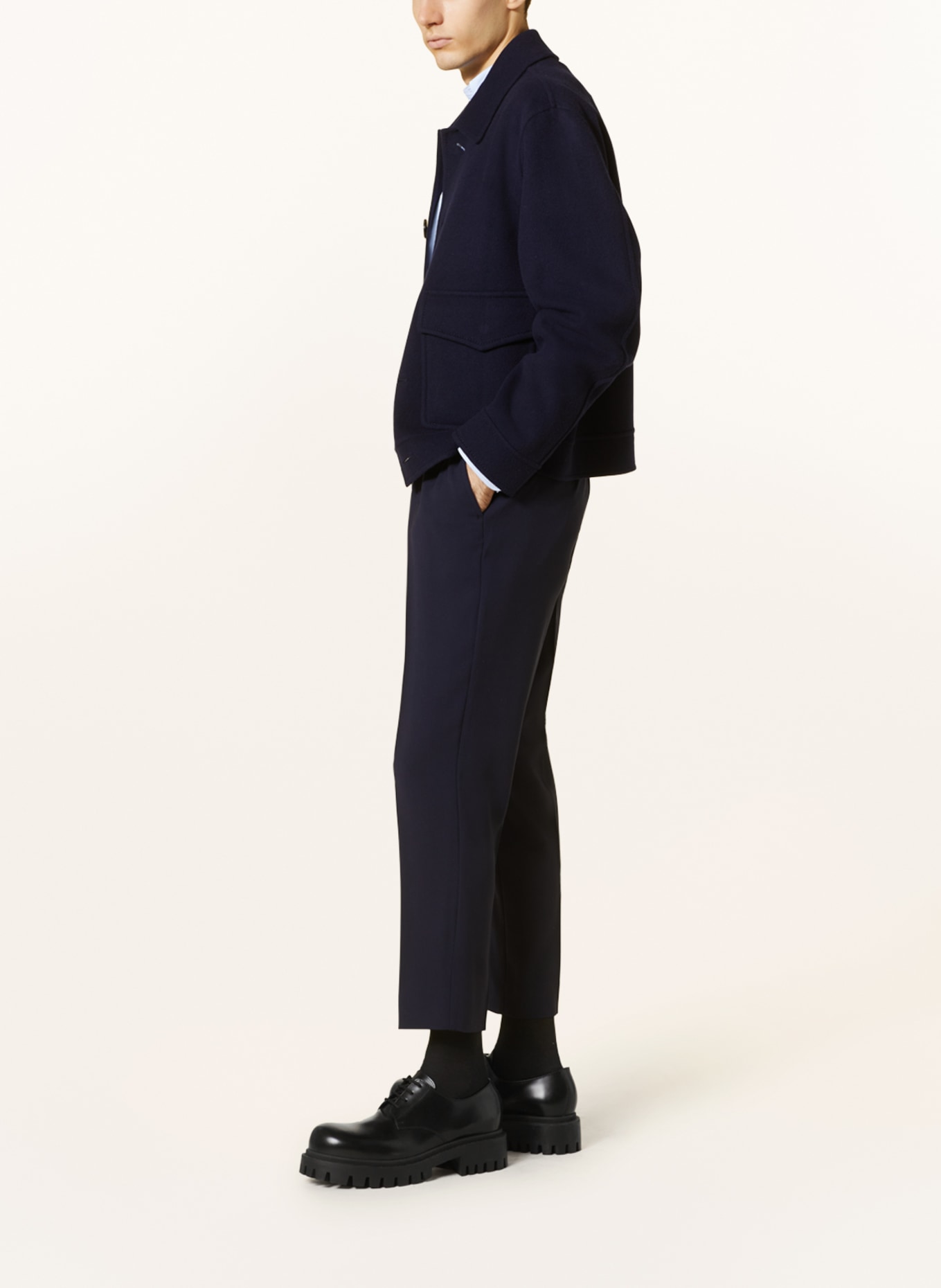 AMI PARIS Spodnie extra slim fit, Kolor: GRANATOWY (Obrazek 4)